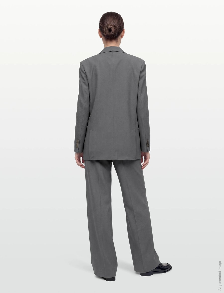 Calvin Klein - STRECTH SUITING OVERSIZED BLAZER - endless gray - 4