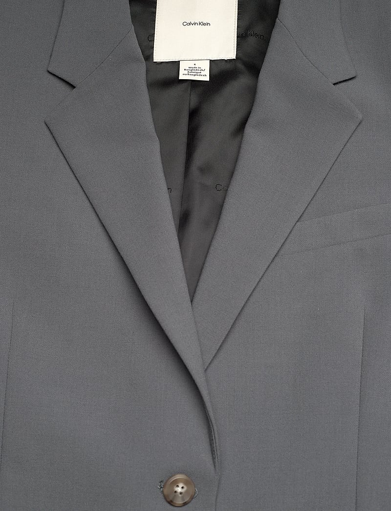 Calvin Klein - STRECTH SUITING OVERSIZED BLAZER - enkeltradede blazere - endless gray - 2