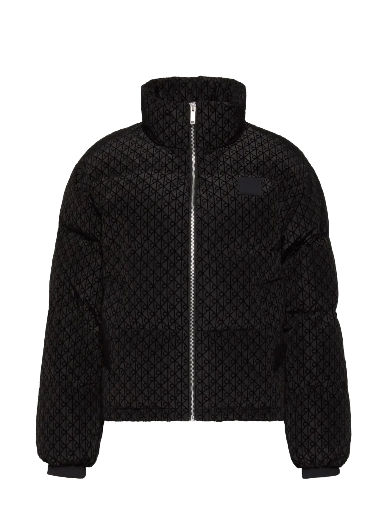 Calvin Klein AOP MID WEIGHT DOWN PUFFER JACKE - Vinterjackor - BLACK / black
