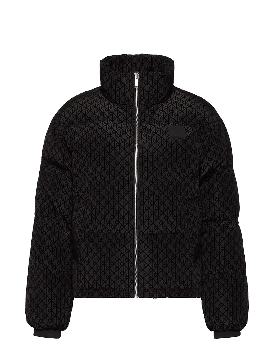 Calvin Klein - AOP MID WEIGHT DOWN PUFFER JACKE - winter jackets - black - 1