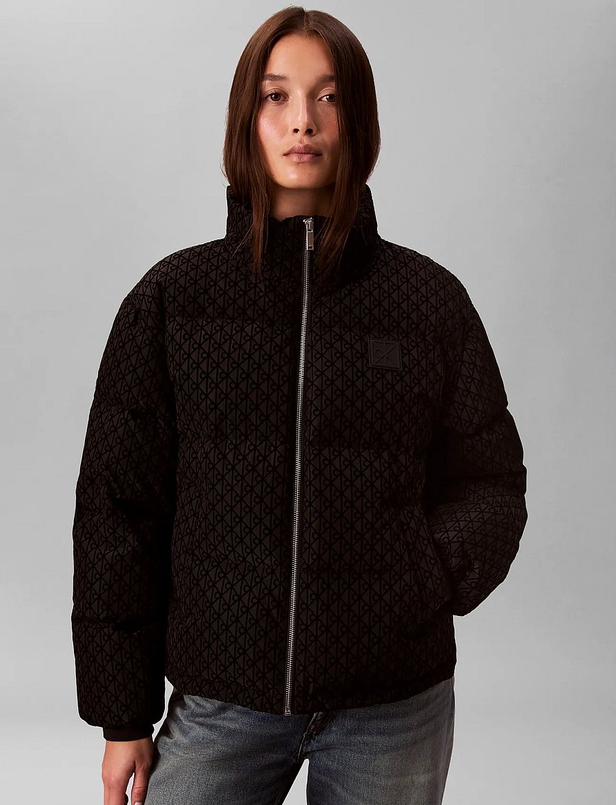 Calvin Klein - AOP MID WEIGHT DOWN PUFFER JACKE - winter jackets - black - 4