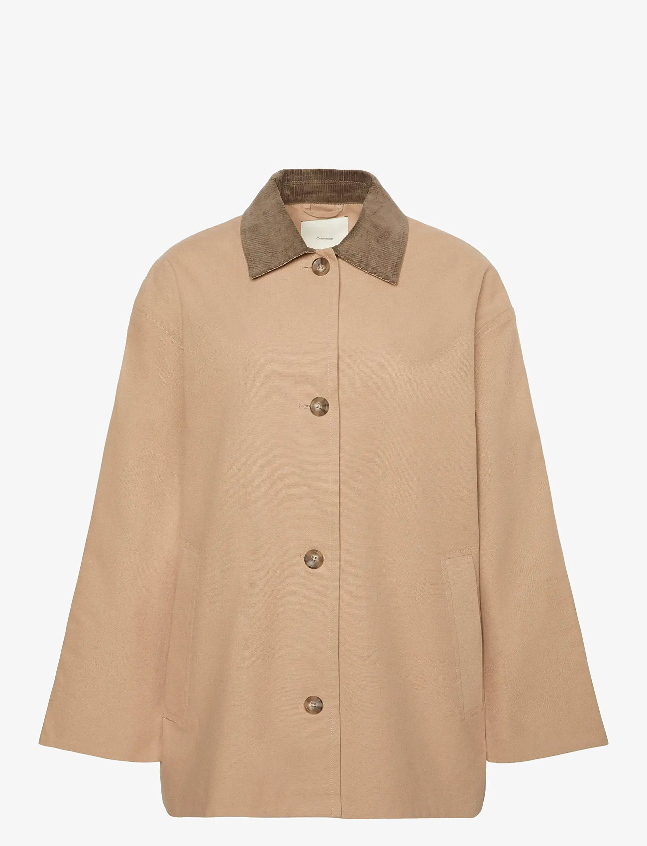 Calvin Klein - COTTON SHORT MAC COAT - leichte mäntel - amphora   morel - 0