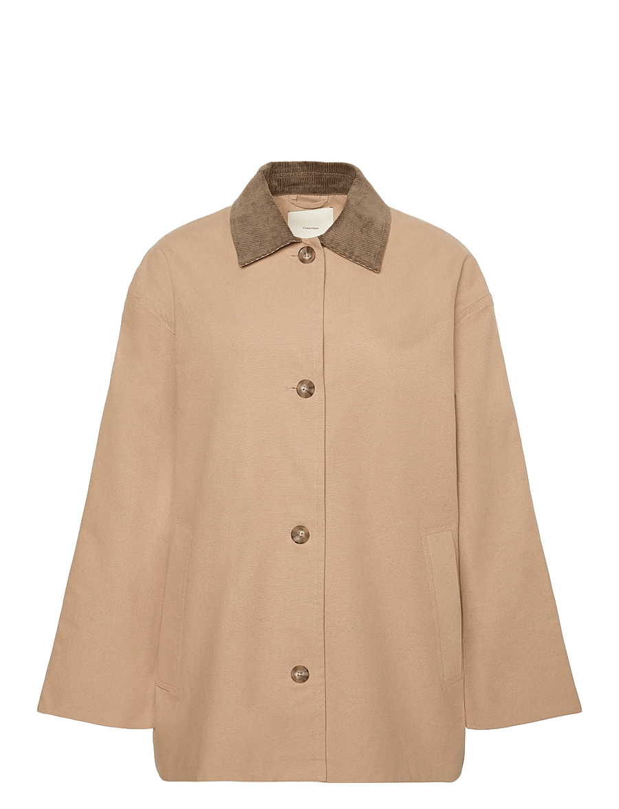 Calvin Klein - COTTON SHORT MAC COAT - leichte mäntel - amphora morel - 1