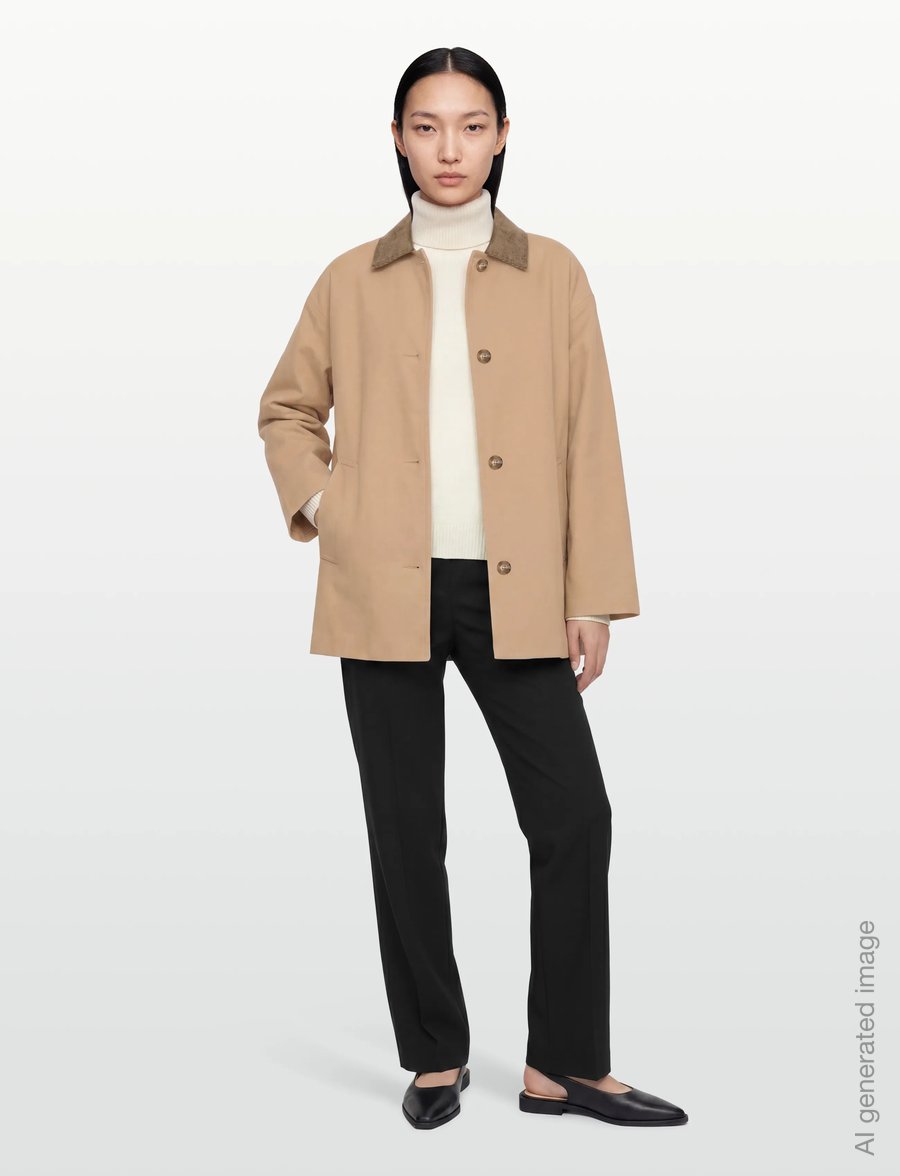 Calvin Klein - COTTON SHORT MAC COAT - leichte mäntel - amphora morel - 0