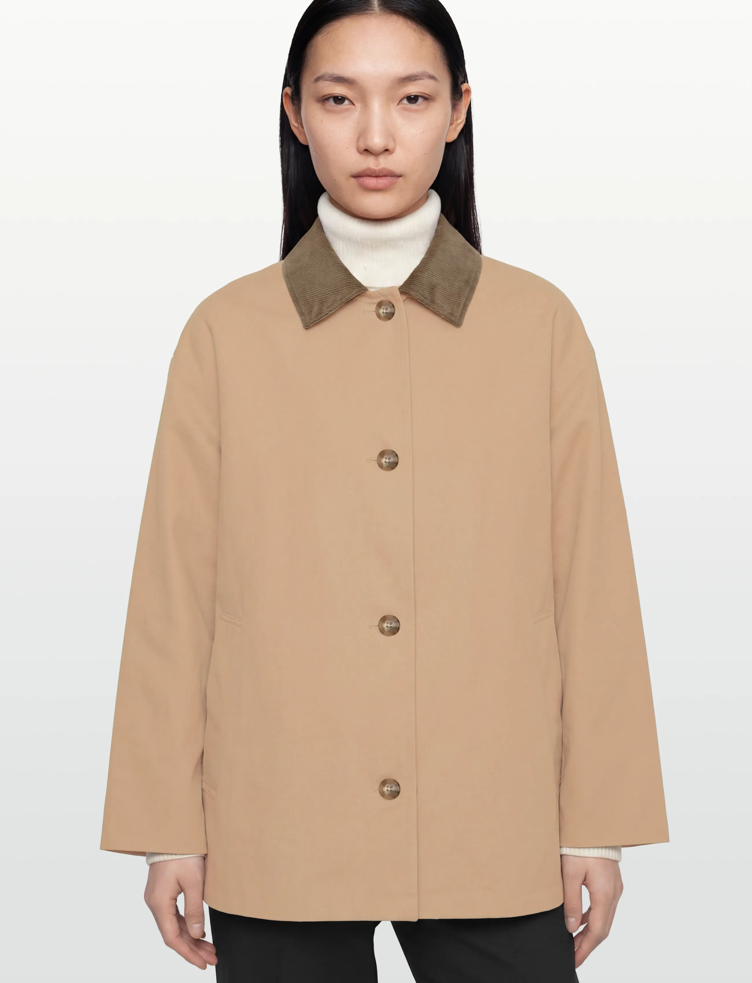Calvin Klein - COTTON SHORT MAC COAT - amphora   morel - 3