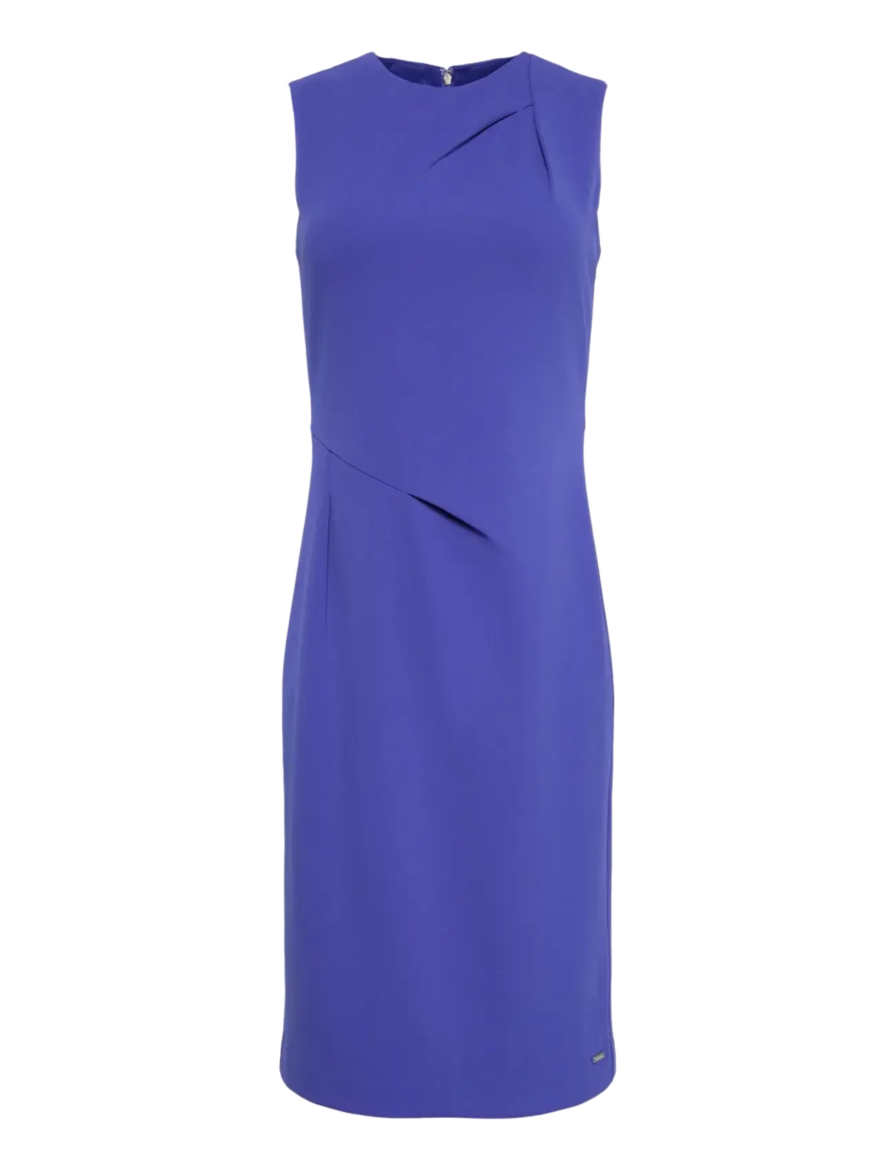 CALVIN KLEIN Scuba Crepe Sl Knee Length Kleid Blau - XL - Damen