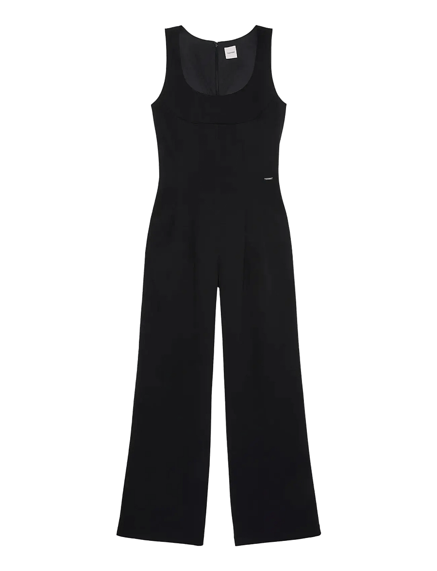 Calvin Klein - SCUBA CREPE SL JUMPSUIT - jumpsuits - black - 1