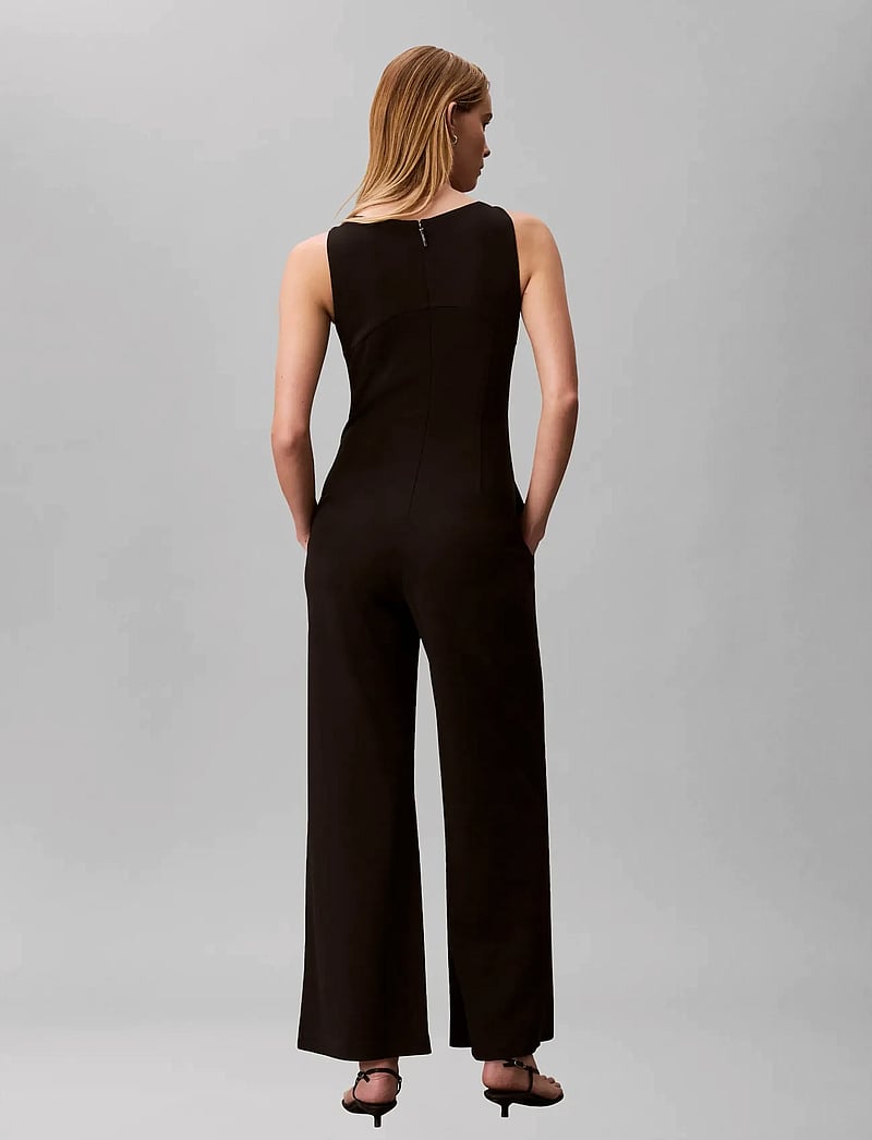 Calvin Klein - SCUBA CREPE SL JUMPSUIT - buksedragter - black - 2