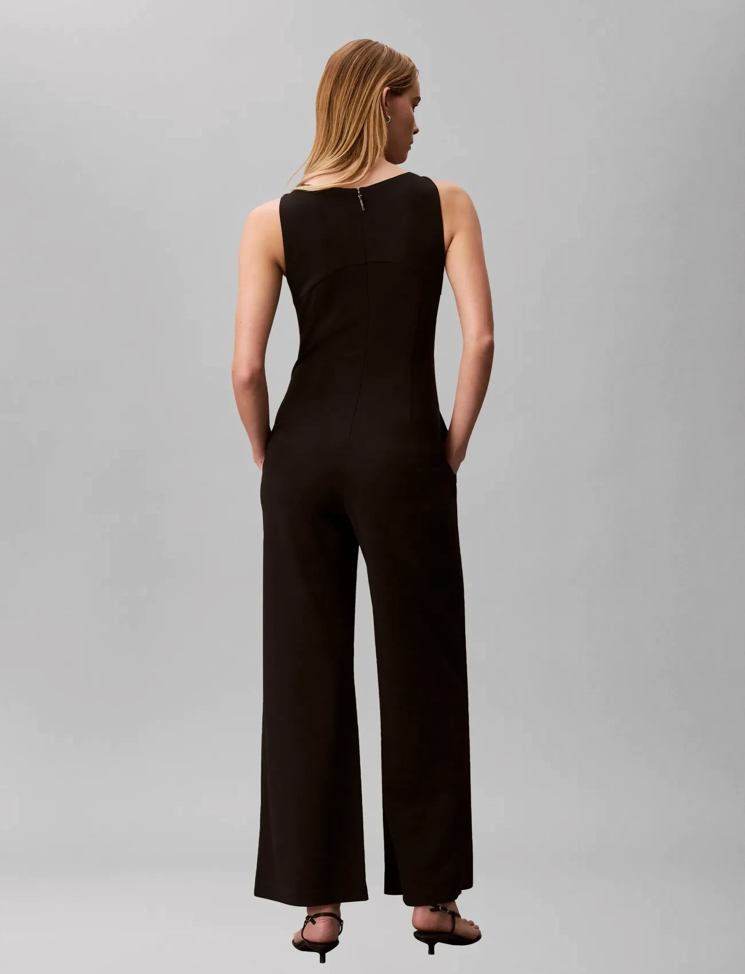 Calvin Klein - SCUBA CREPE SL JUMPSUIT - jumpsuits - black - 2