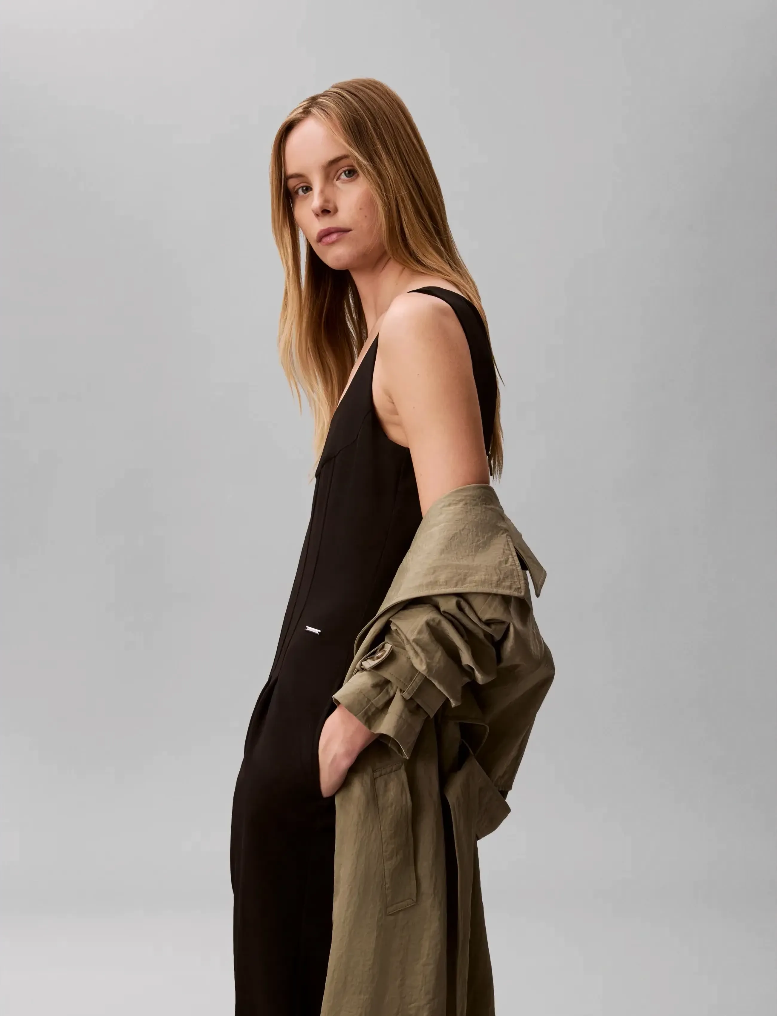 Calvin Klein - SCUBA CREPE SL JUMPSUIT - jumpsuits - black - 4