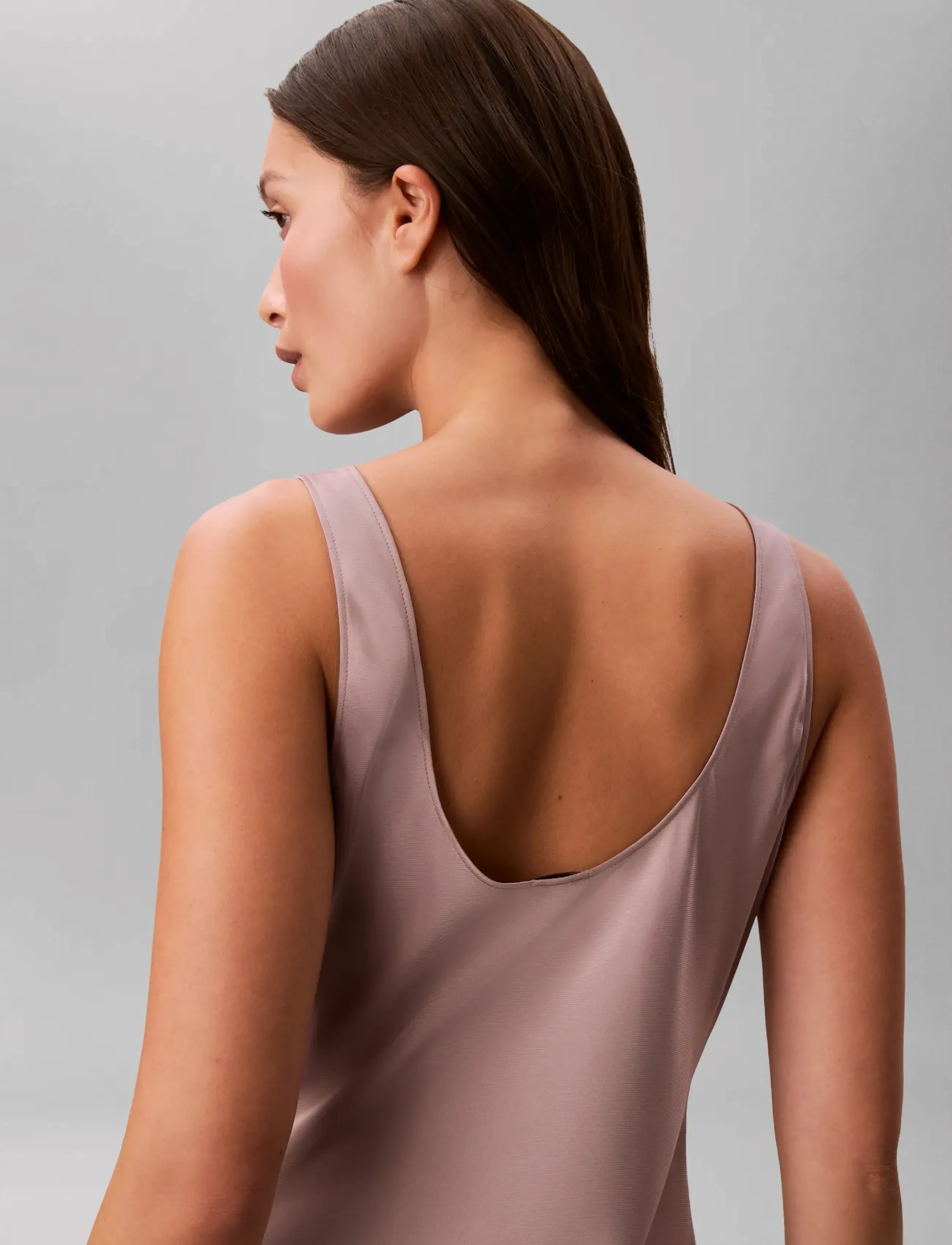 Calvin Klein - MATTE SATIN HERO SLIP DRESS - dusted fox - 4
