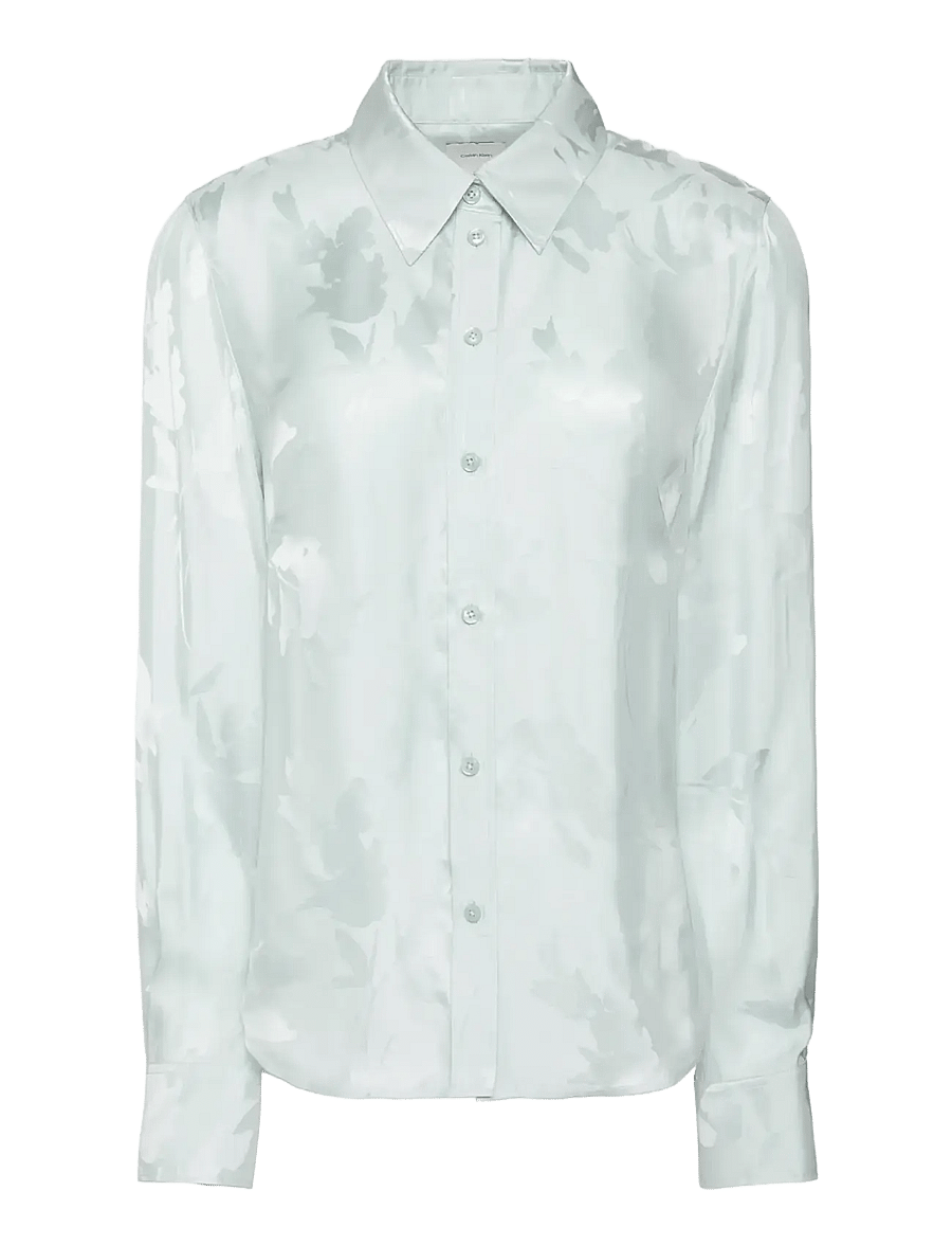 Calvin Klein - VISCOSE JACQUARD SLIM SHIRT - chemises à manches longues - pale meadow floral cuttings jacquar - 1