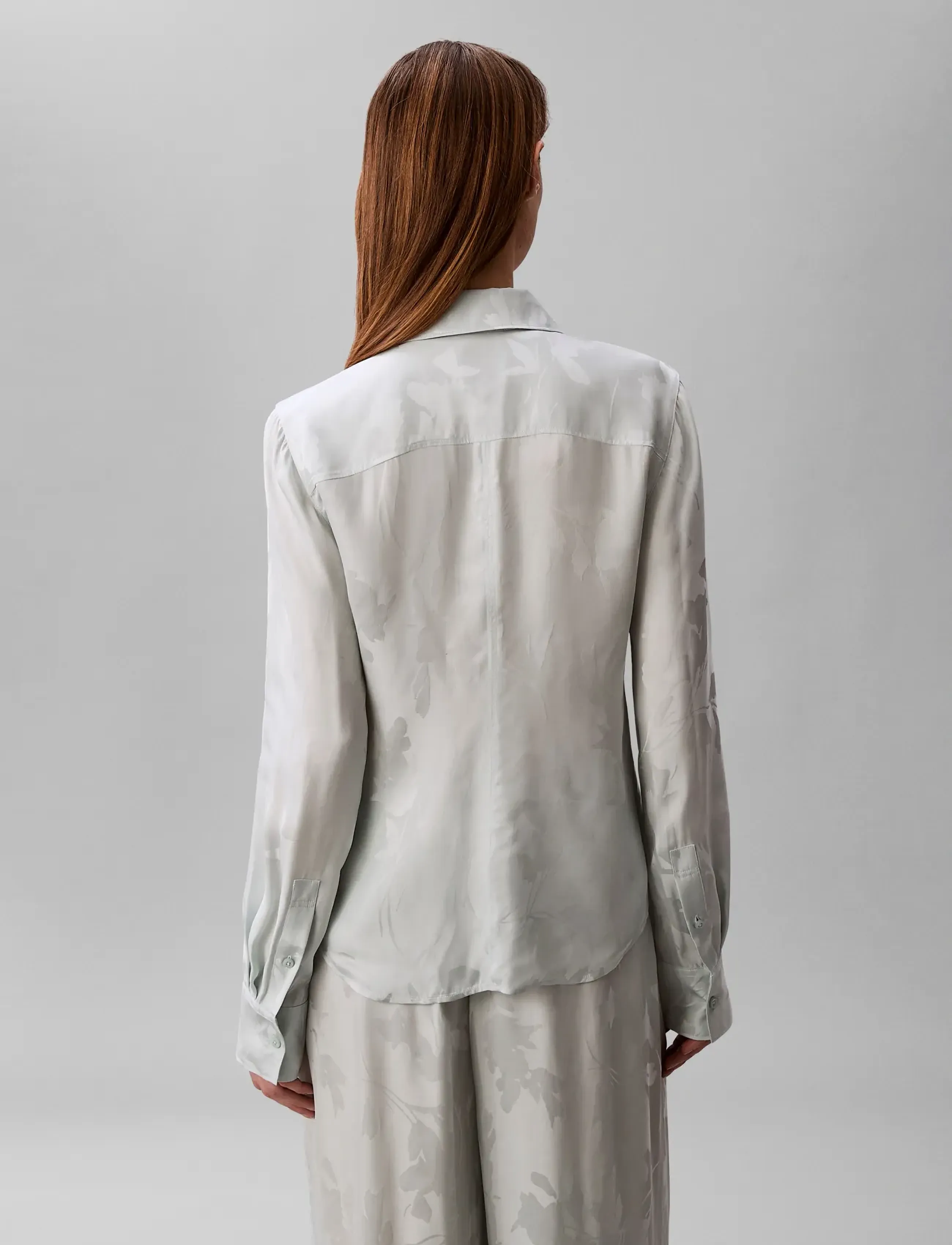 Calvin Klein - VISCOSE JACQUARD SLIM SHIRT - chemises à manches longues - pale meadow floral cuttings jacquar - 2