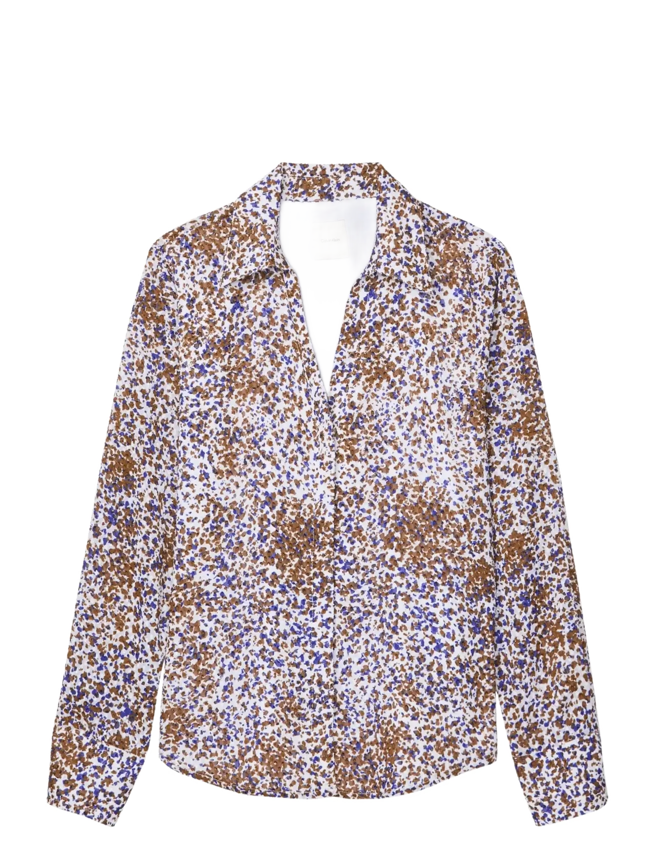 Calvin Klein PRINT﻿ED FIL COUPE FITTED SHIRT - Kleidung - SEPIA FLECKED ANIMAL PRINT / multi