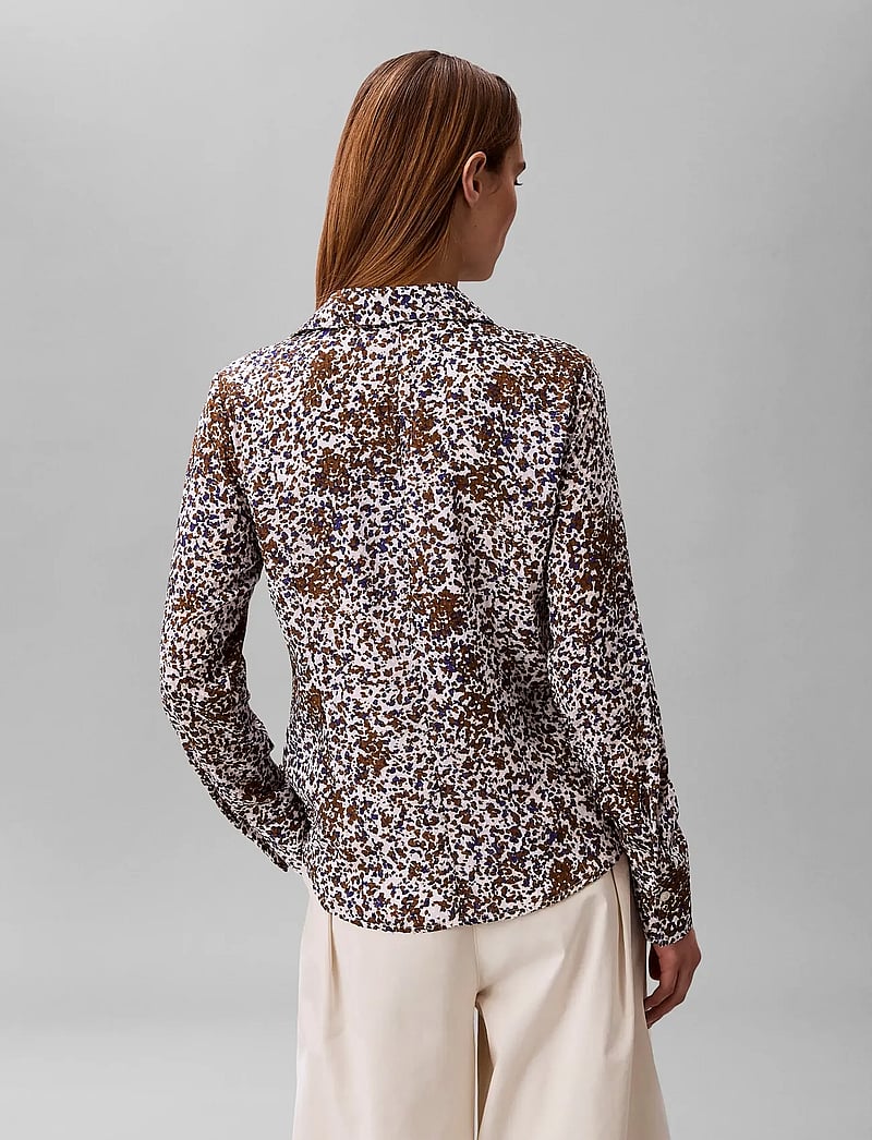 Calvin Klein - PRINTED FIL COUPE FITTED SHIRT - langærmede skjorter - sepia flecked animal print - 2