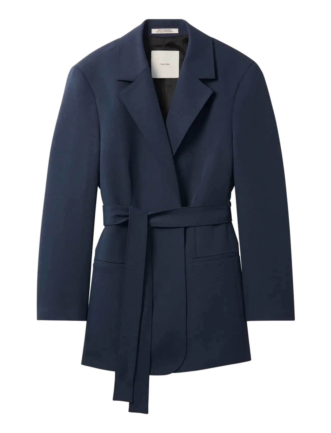 CALVIN KLEIN Casual Twill Belted Blazer Navy - 36 - Damen