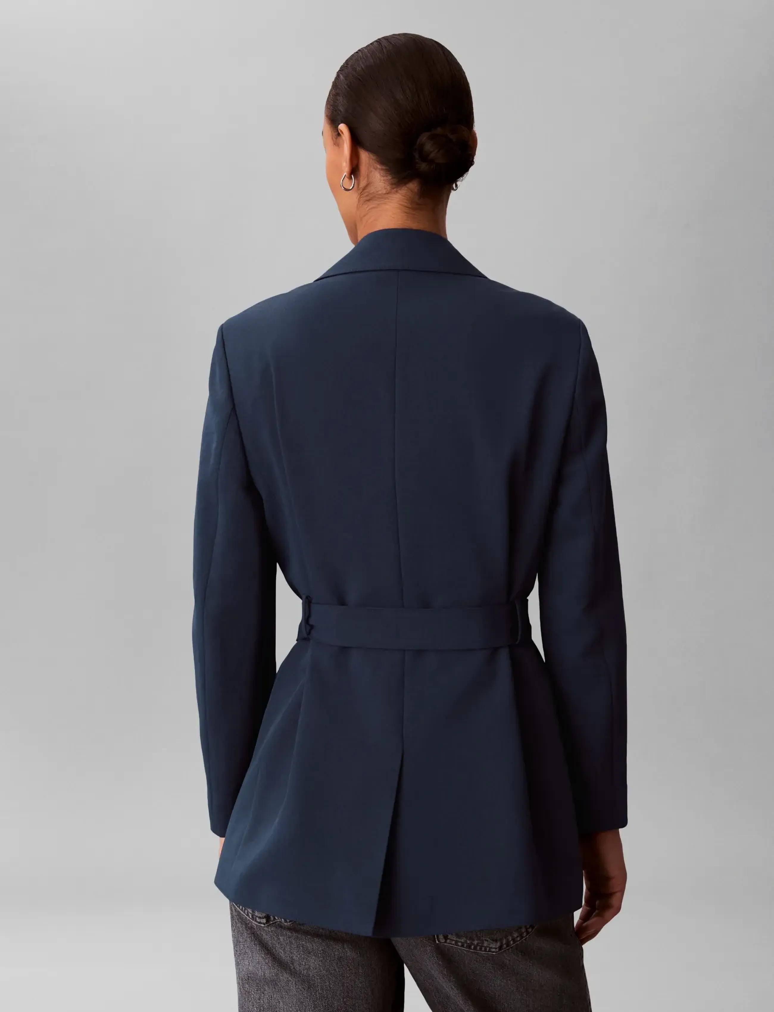 Calvin Klein - CASUAL TWILL BELTED BLAZER - blazere med bælte - blue nights - 2