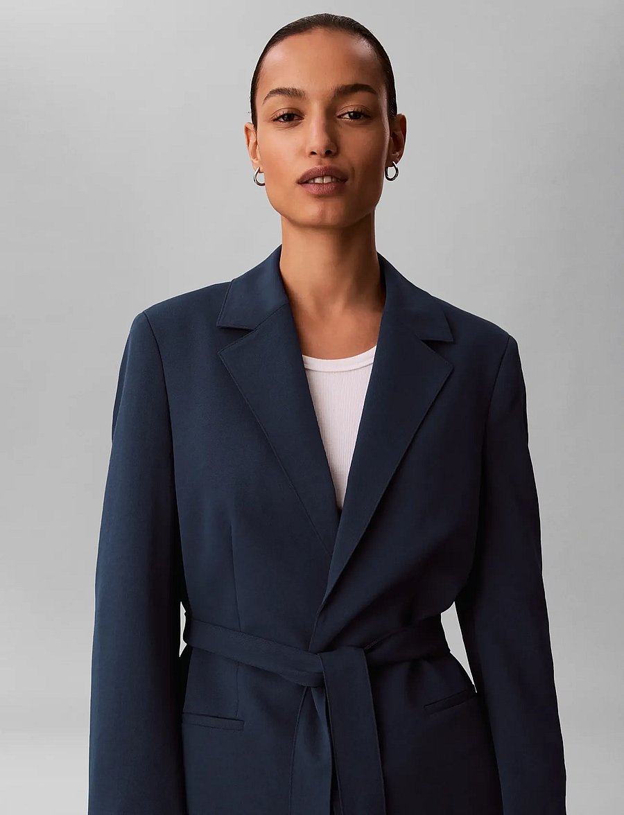 Calvin Klein - CASUAL TWILL BELTED BLAZER - særlige begivenheder - blue nights - 4