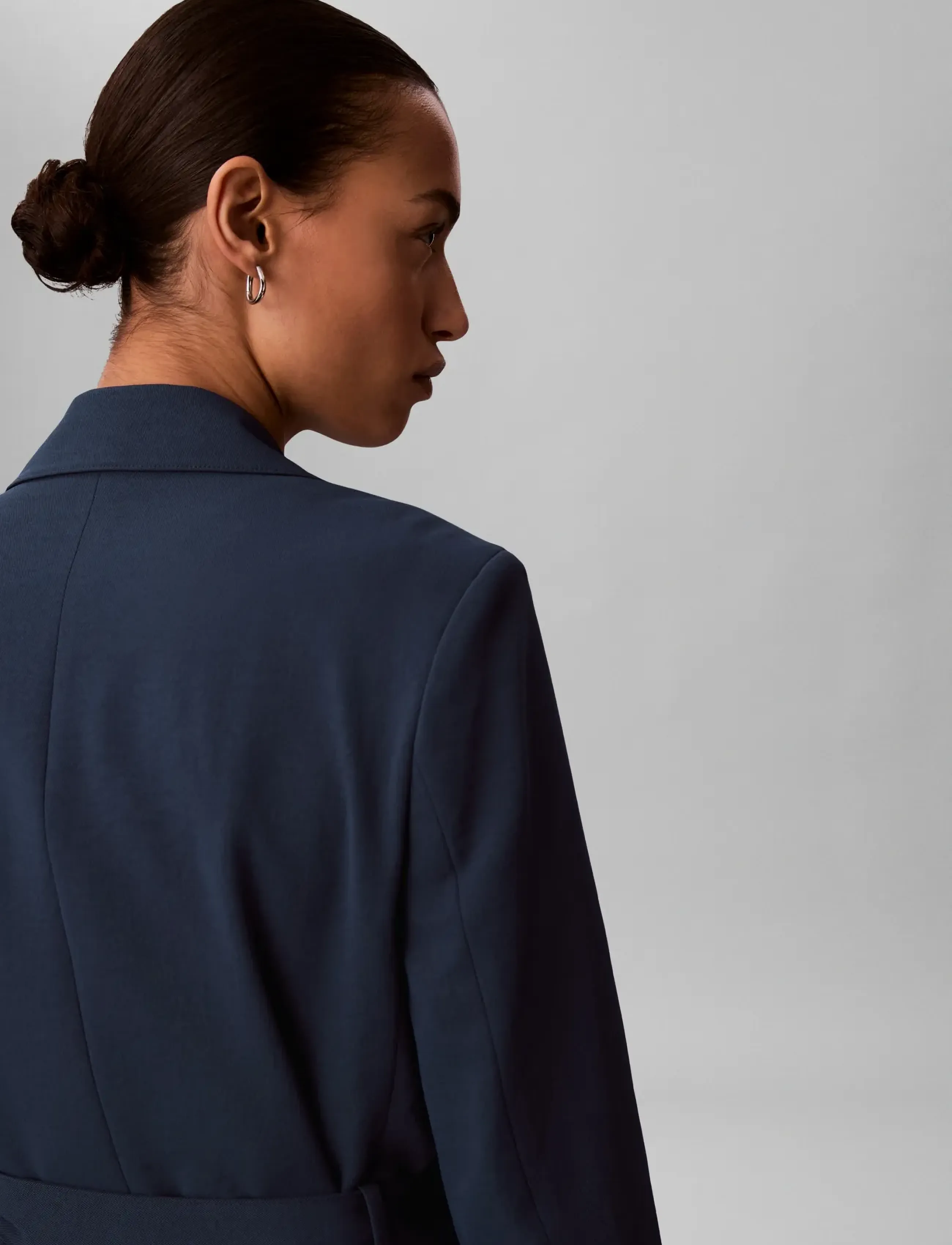 Calvin Klein - CASUAL TWILL BELTED BLAZER - blazere med bælte - blue nights - 5