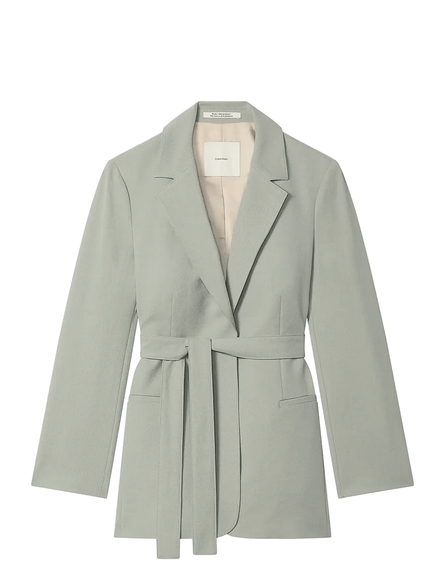 Calvin Klein - CASUAL TWILL BELTED BLAZER - belted blazers - shadow - 1