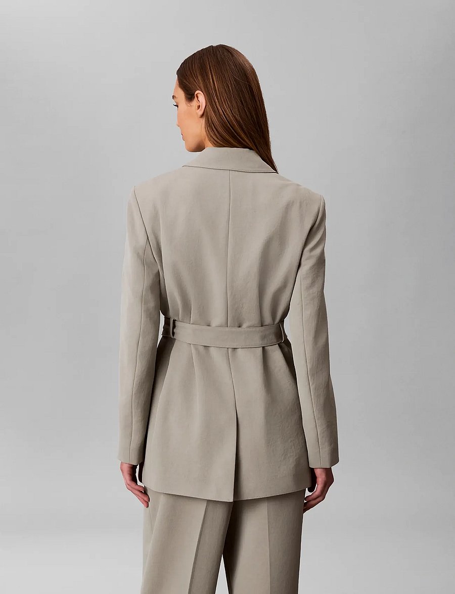 Calvin Klein - CASUAL TWILL BELTED BLAZER - belted blazers - shadow - 2