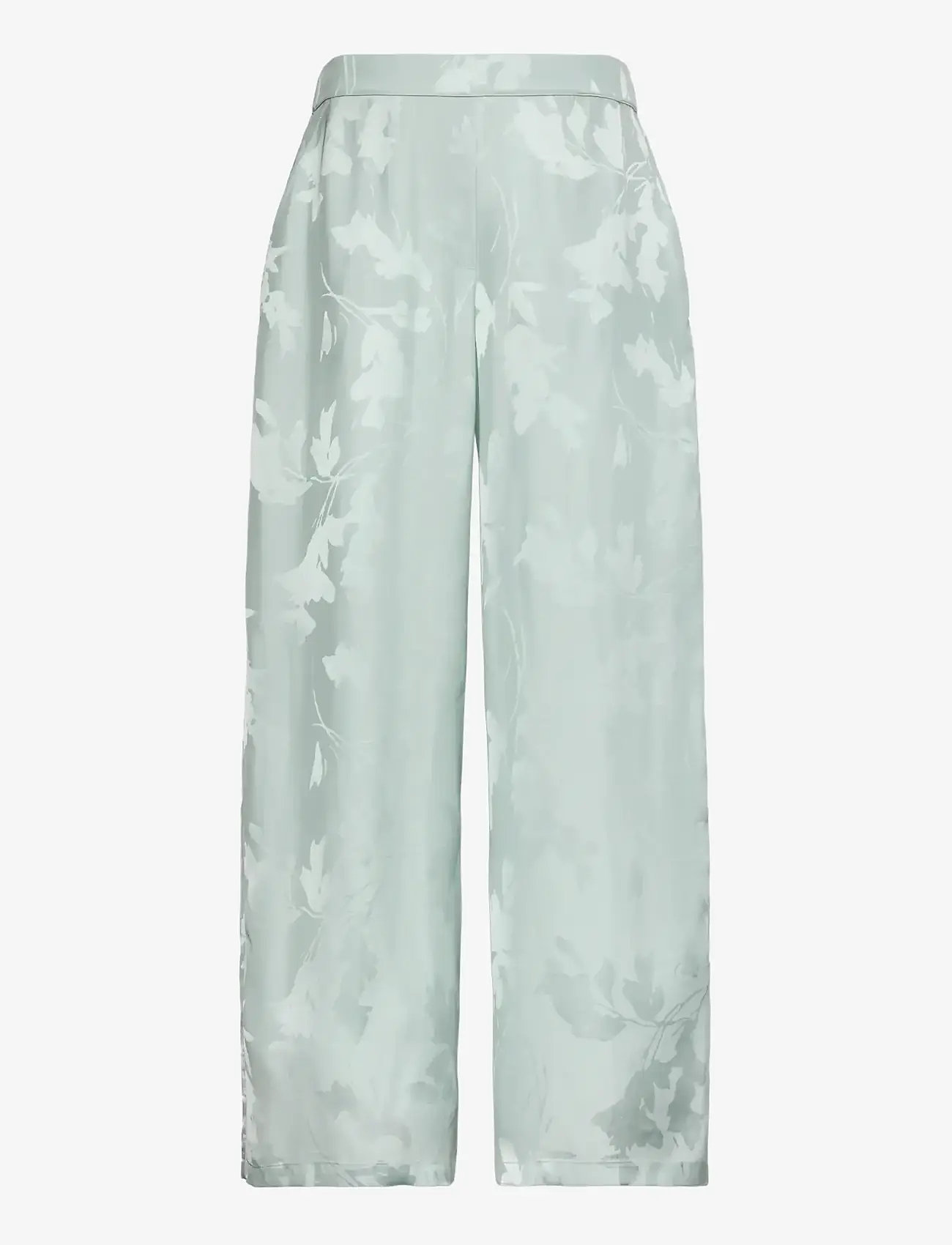 Calvin Klein - VISCOSE JACQUARD ELASTIC BACK PA - hosen mit weitem bein - pale meadow floral cuttings jacquar - 1