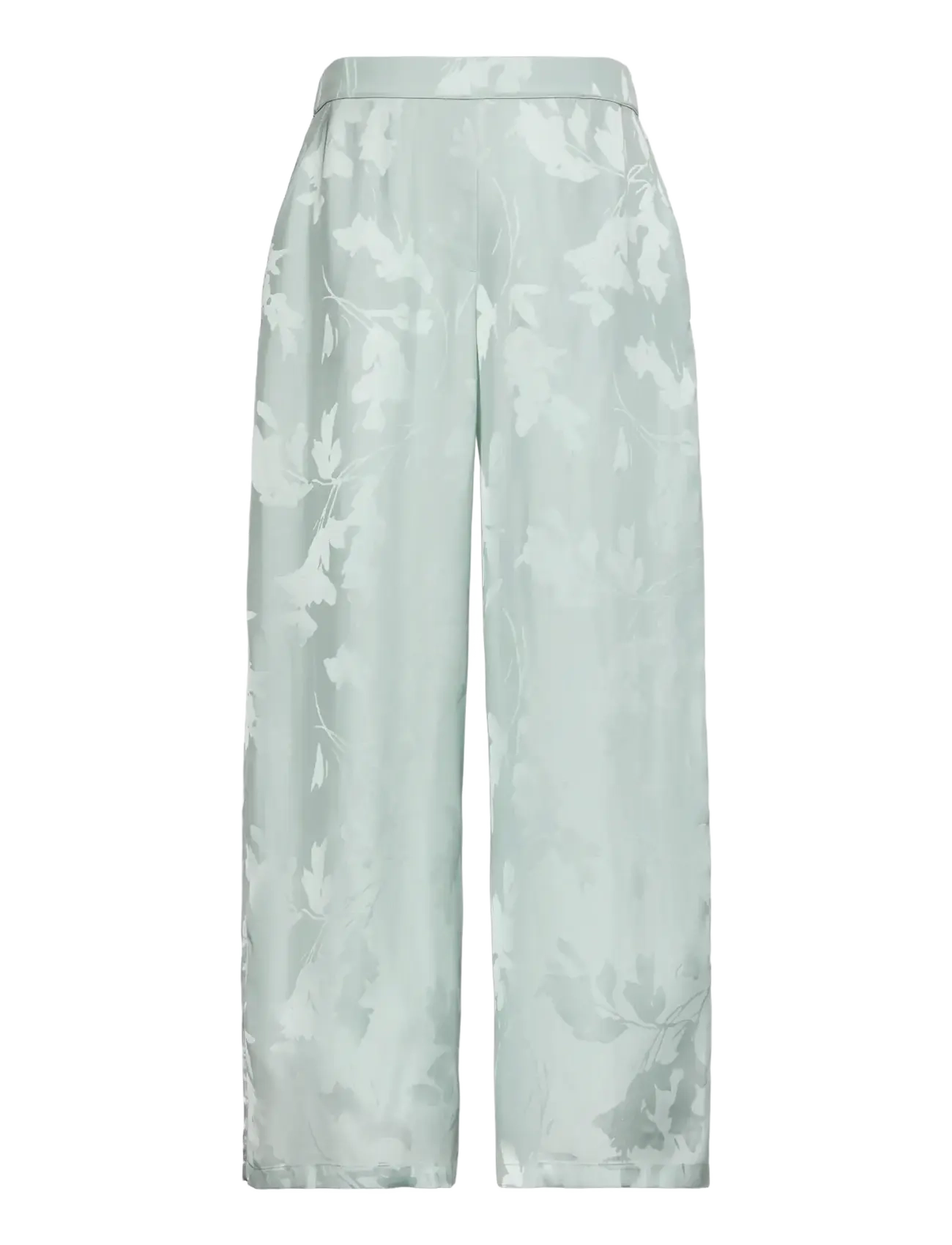 Calvin Klein VISCOSE JACQUARD ELASTIC BACK PA - Calvin Klein - PALE MEADOW FLORAL CUTTINGS JACQUAR / green