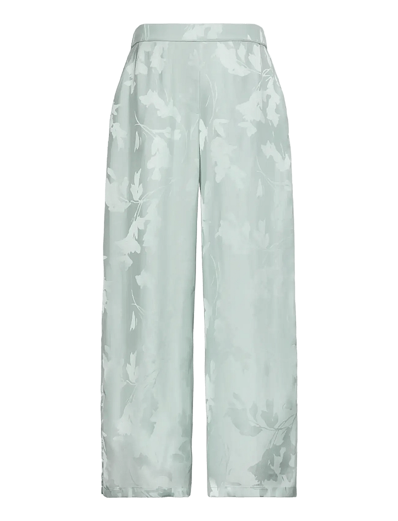 Calvin Klein - VISCOSE JACQUARD ELASTIC BACK PA - hosen mit weitem bein - pale meadow floral cuttings jacquar - 1