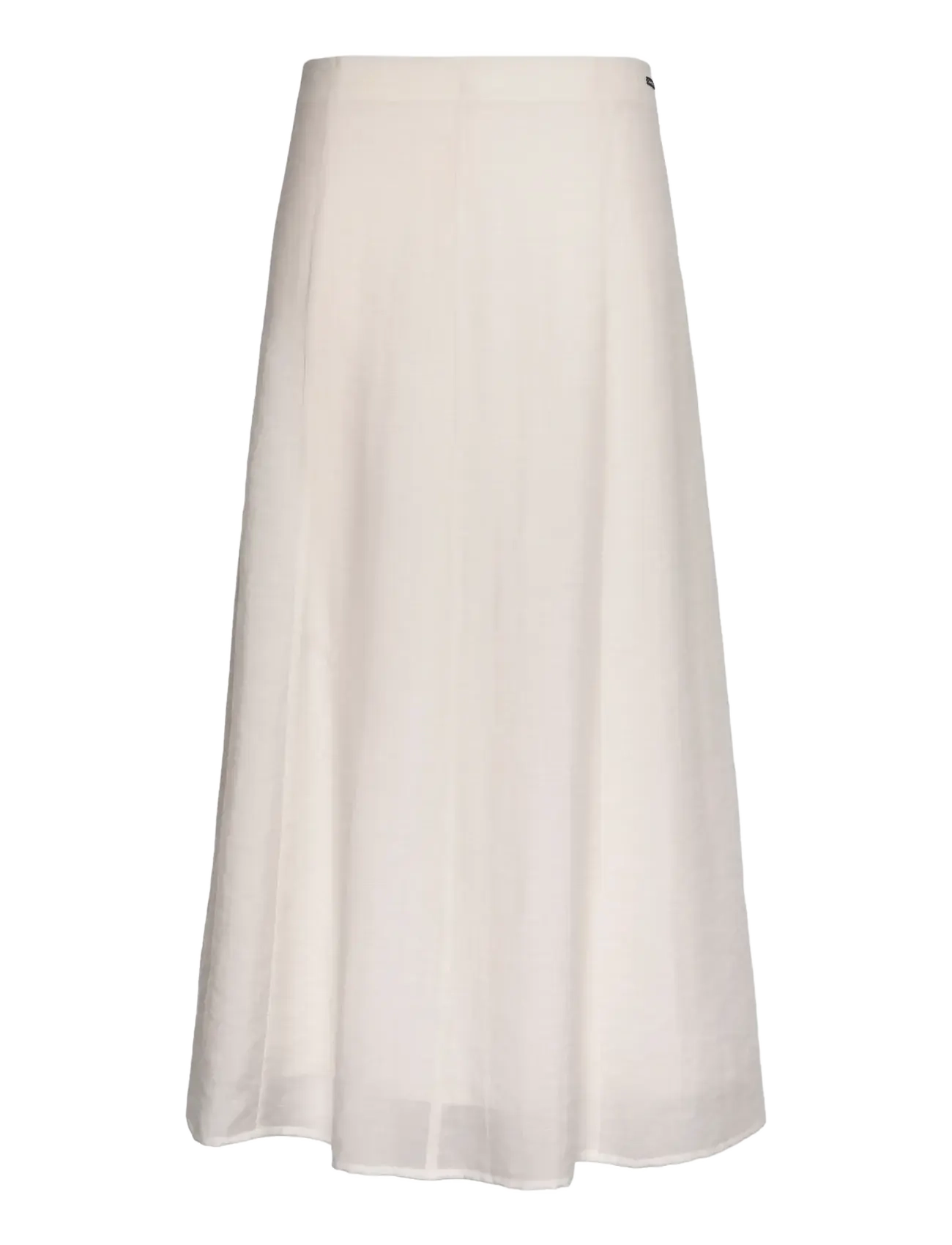 Calvin Klein VOILE MIDI PANEL SKIRT - Nederdele - WHITE SAND / white