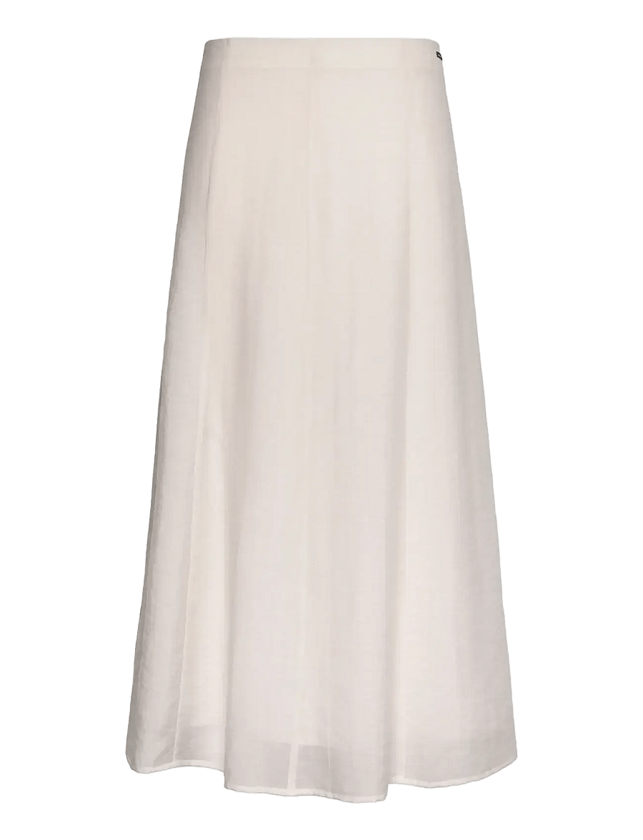 Calvin Klein - VOILE MIDI PANEL SKIRT - midi nederdele - white sand - 1