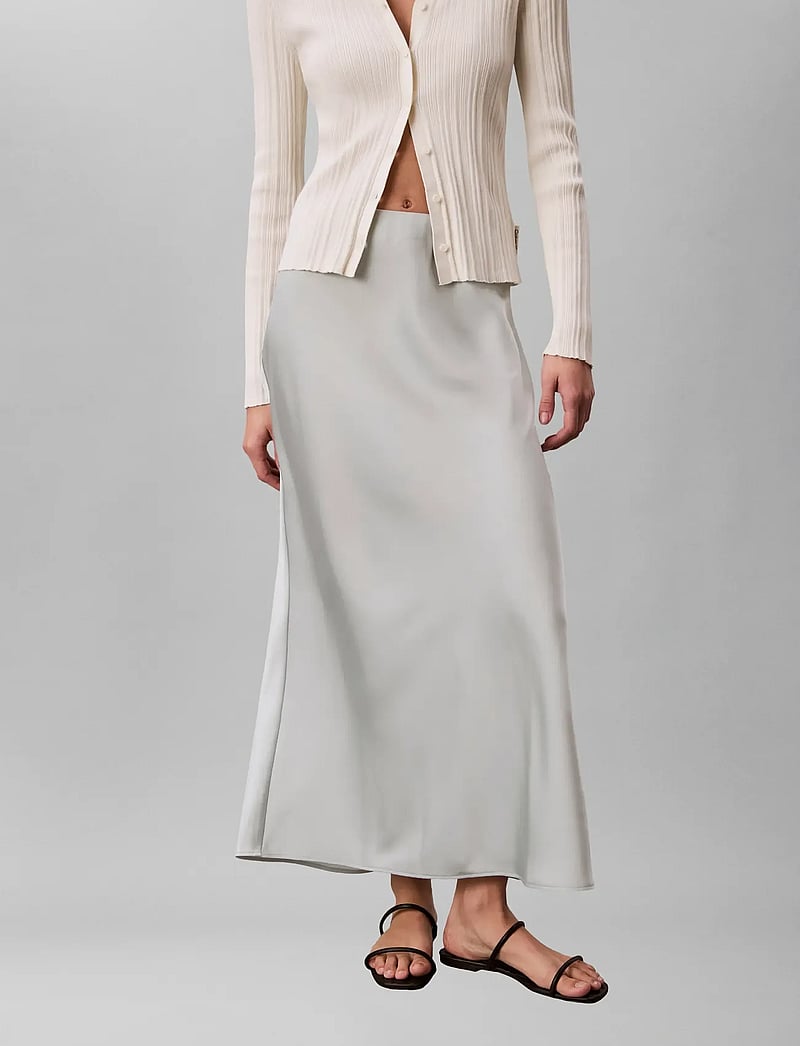 Calvin Klein - SHINE SATIN MAXI SKIRT - satinröcke - pale meadow - 3