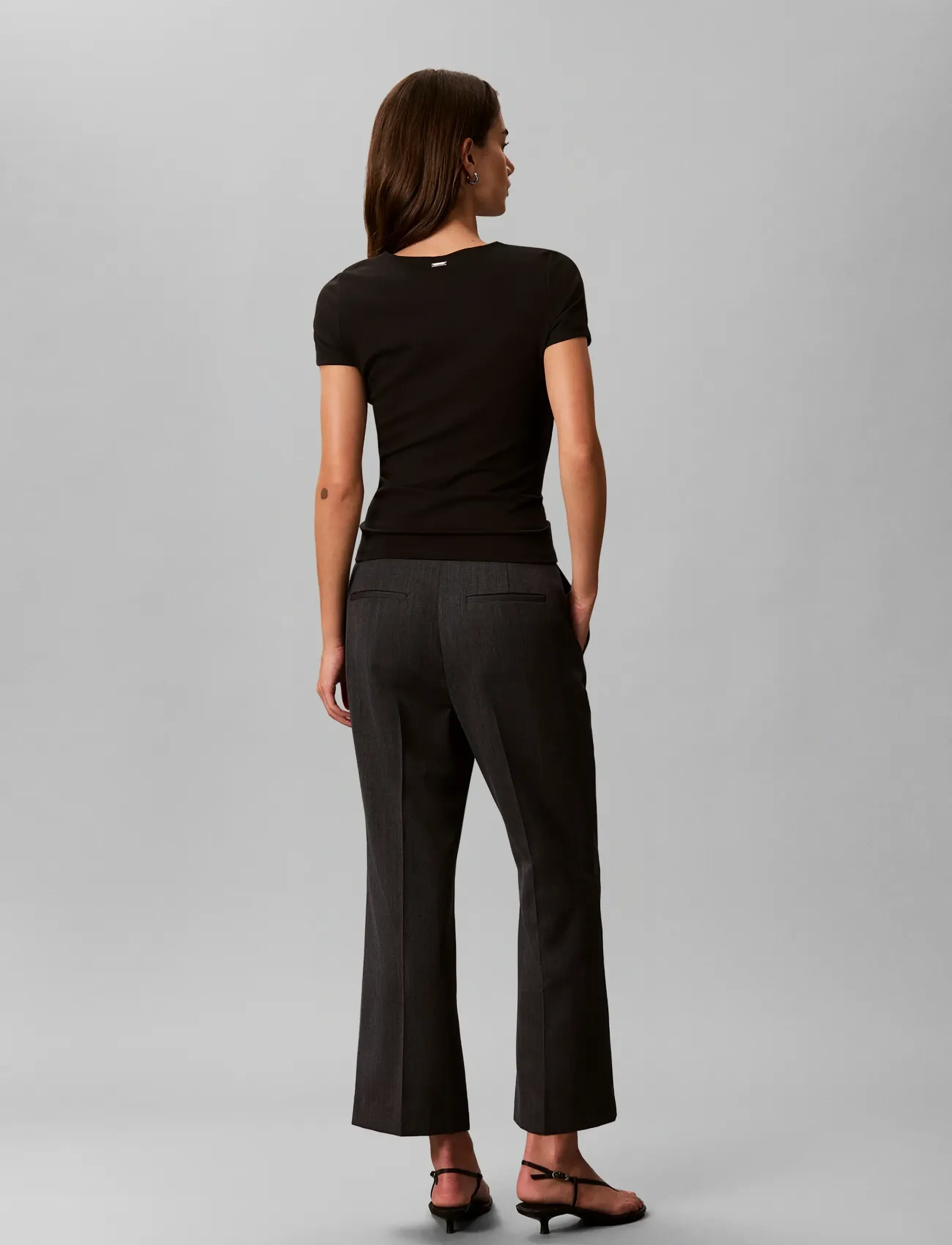 Calvin Klein - WORSTED WOOL FASHION TROUSER - anzugshosen - charcoal - 2