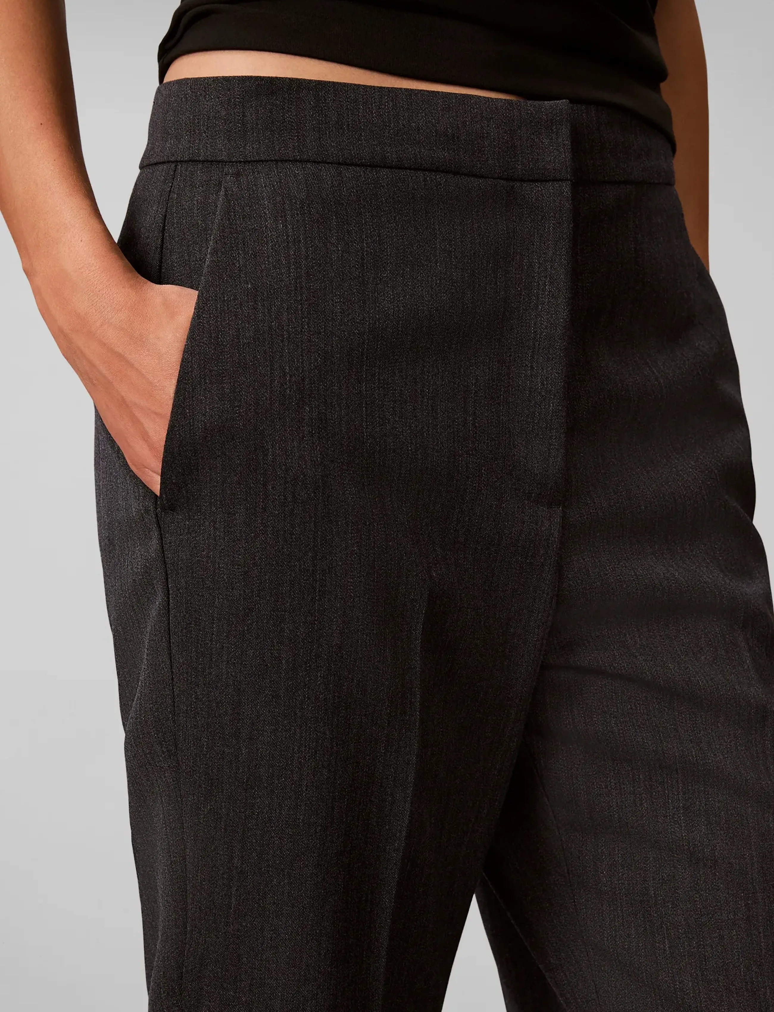 Calvin Klein - WORSTED WOOL FASHION TROUSER - anzugshosen - charcoal - 4