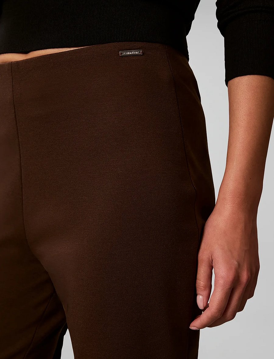 Calvin Klein - PONTE STRAIGHT LEG PANT - hose mit geradem bein - brown cork - 4