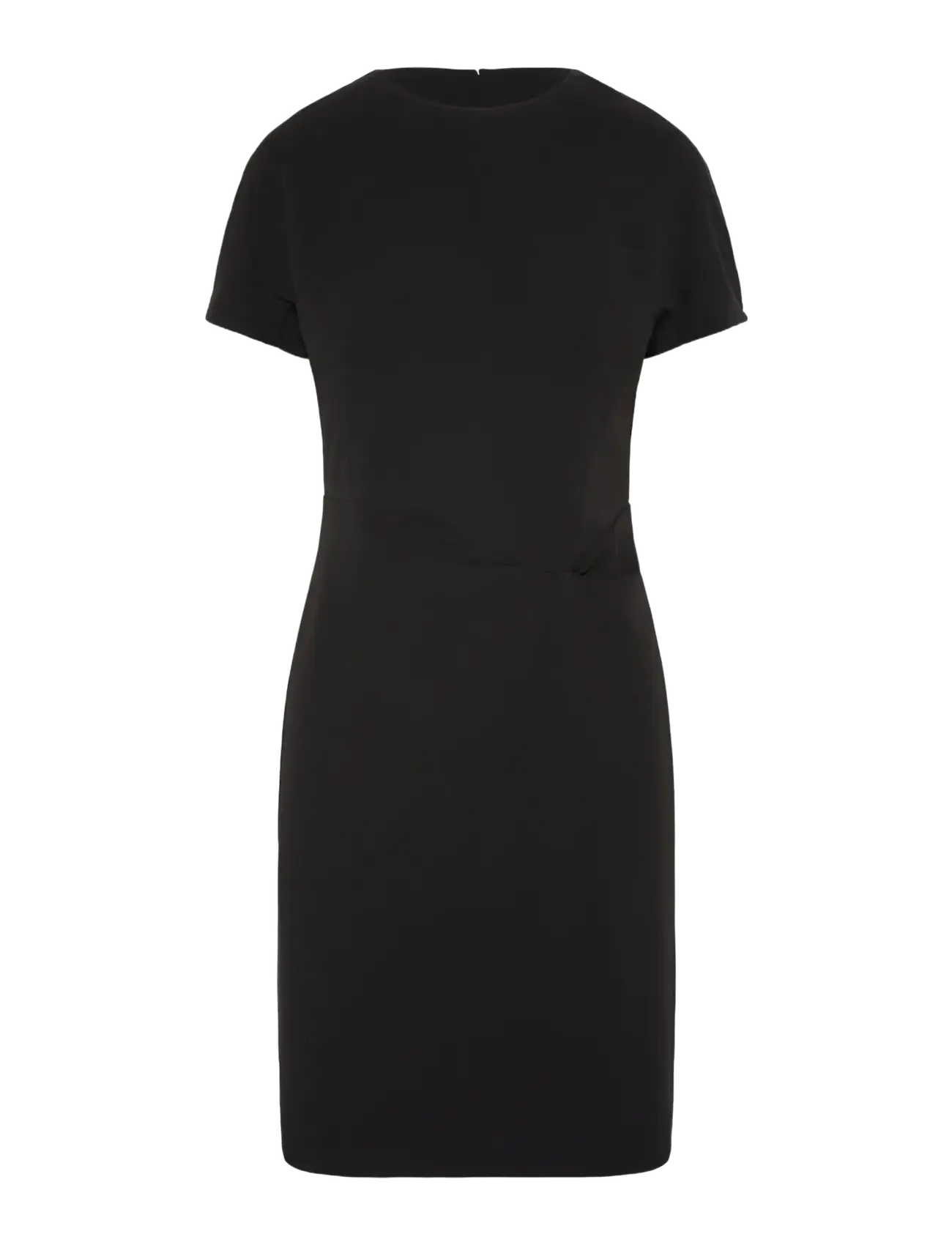 Calvin Klein - SCUBA CREPE SS KNEE LENGTH DRESS - midi kjoler - black - 1