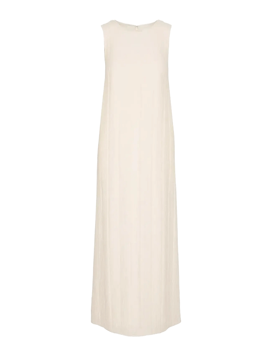Calvin Klein - VISCOSE SHEER STRIPE SHIFT DRESS - sommerkleider - mother of pearl - 1