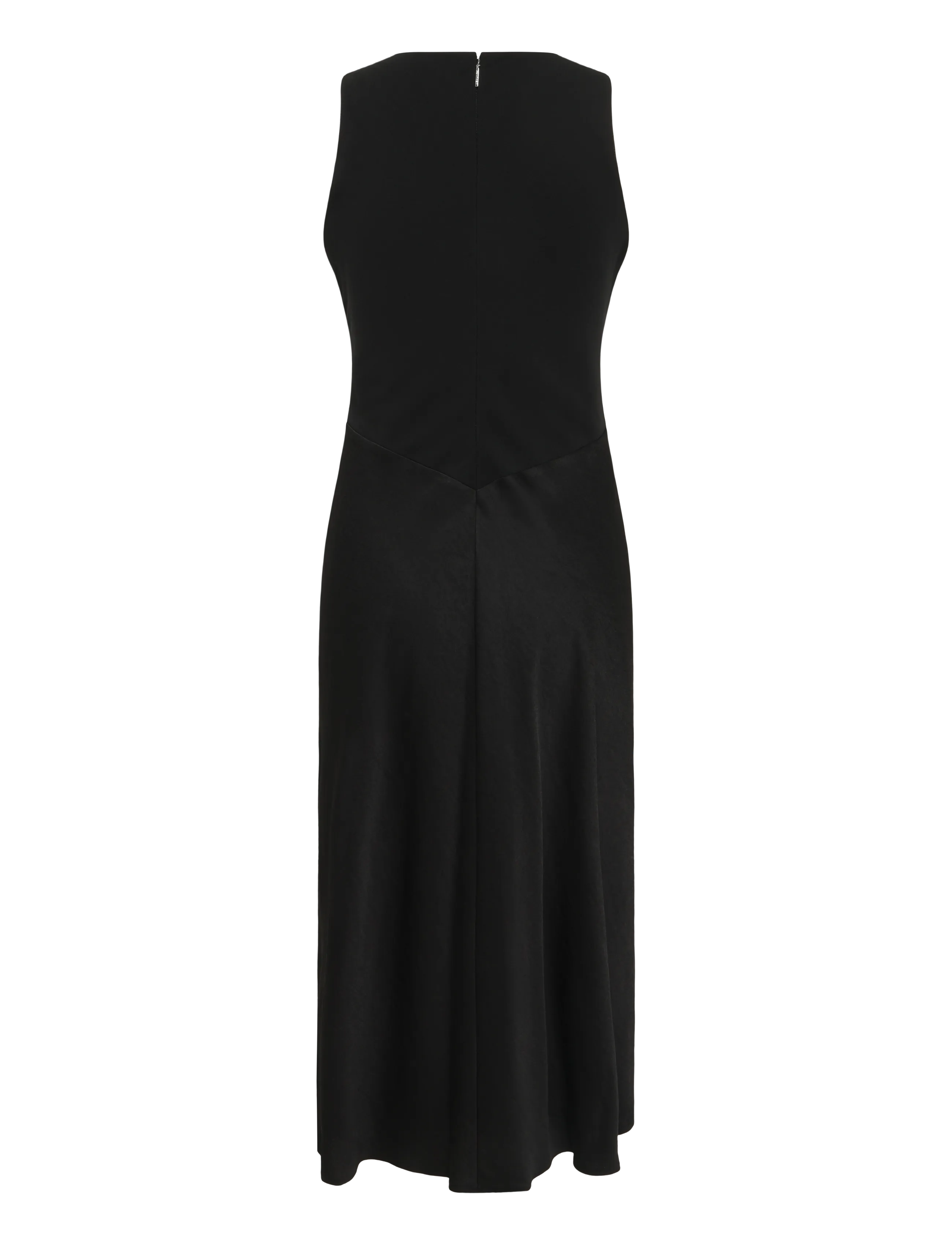 Calvin Klein - CREPE BACK SATIN V NECK MIDI DRE - black - 2