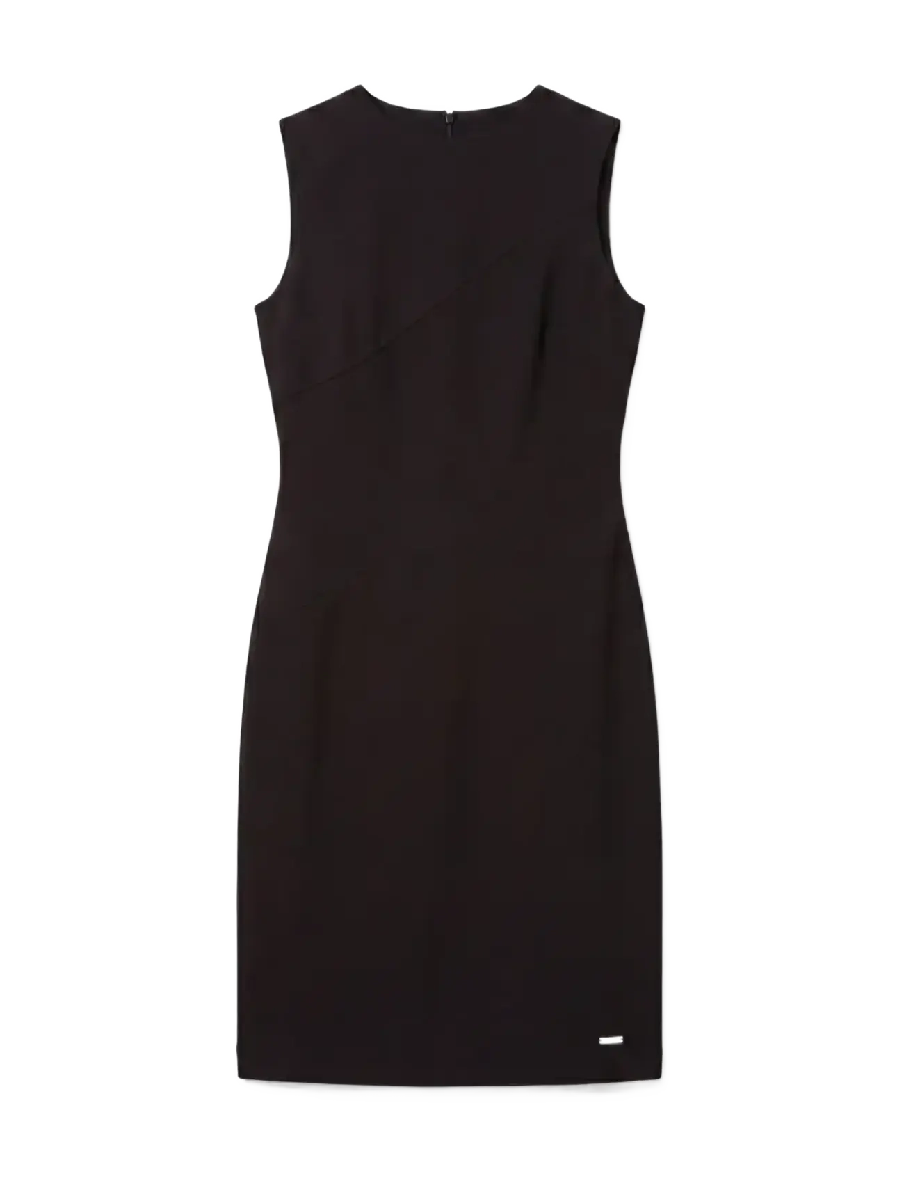 Calvin Klein - SCUBA CREPE SL COLORBLOCK DRESS - black solid - 1