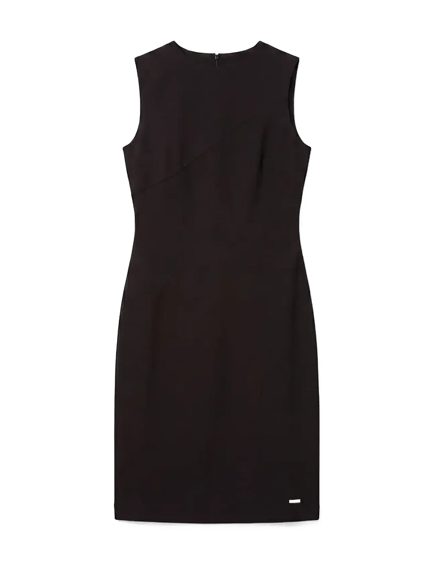 Calvin Klein - SCUBA CREPE SL COLORBLOCK DRESS - black solid - 1