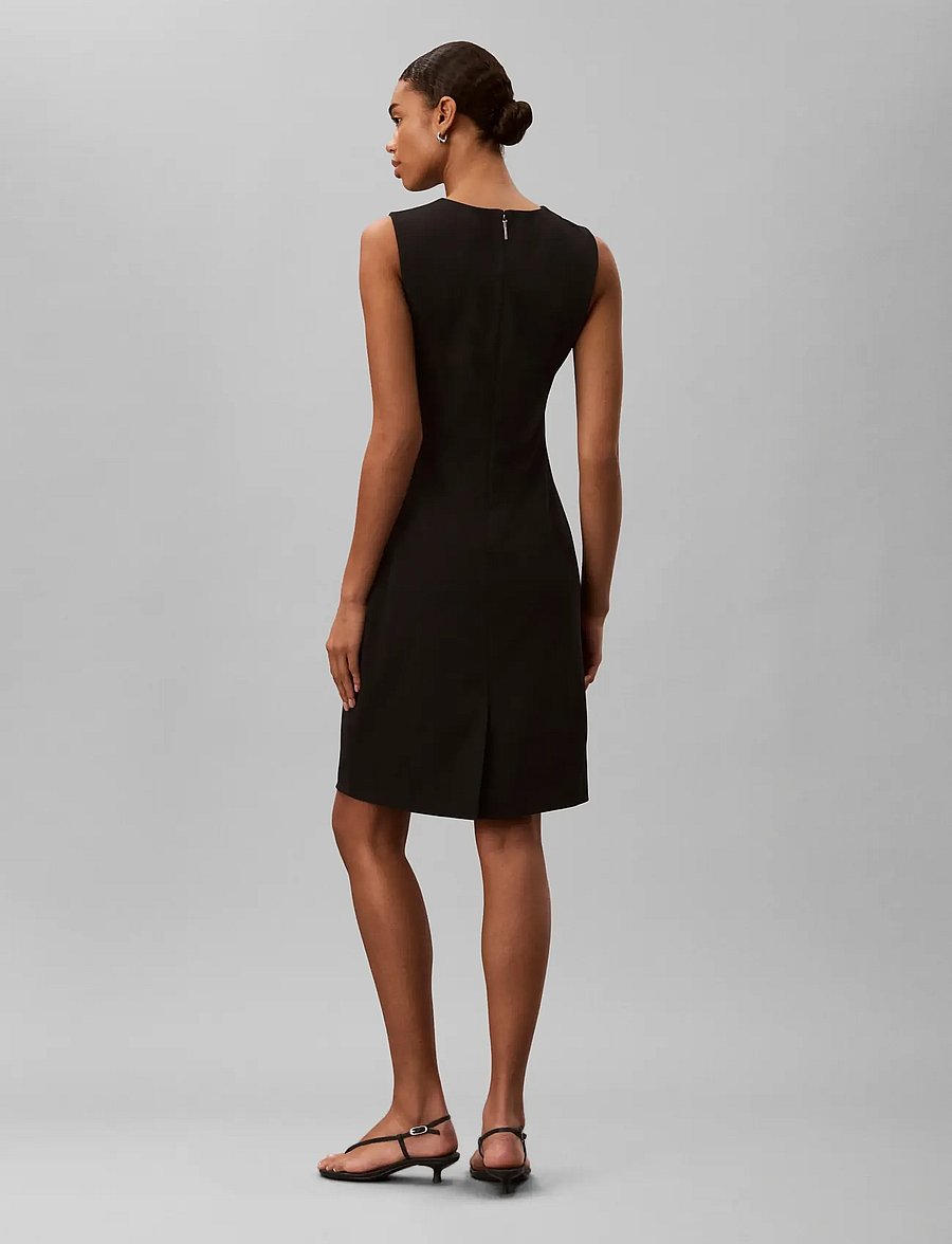 Calvin Klein - SCUBA CREPE SL COLORBLOCK DRESS - black solid - 2