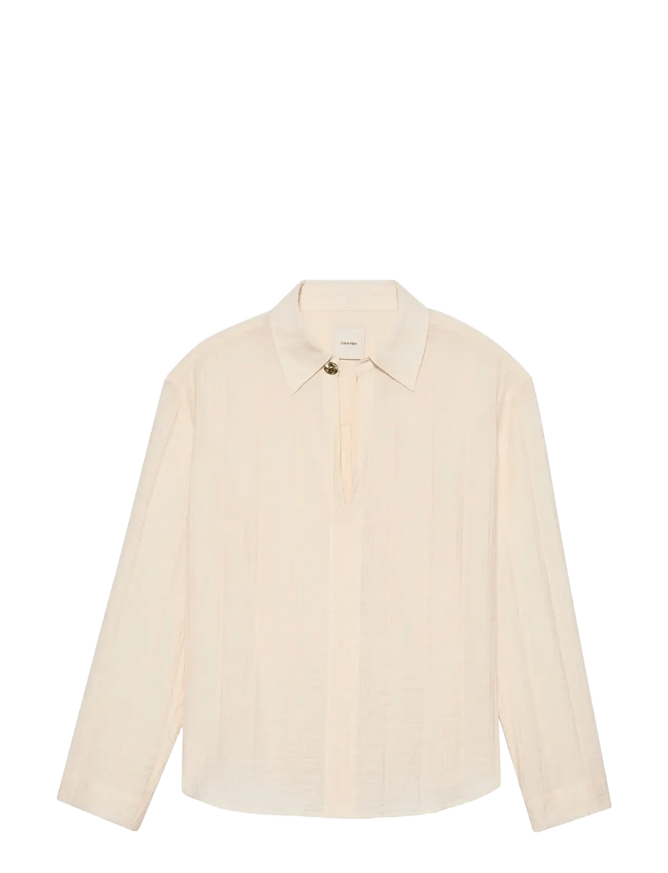Calvin Klein | Viscose Sheer Stripe Ls Shirt | XL