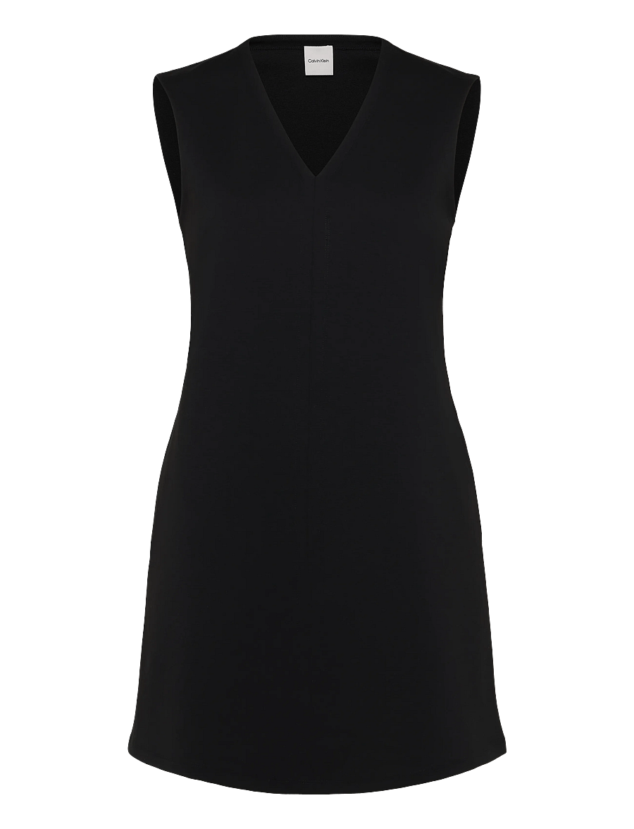 Calvin Klein - SL INTERLOCK V NECK MINI DRESS - black - 0