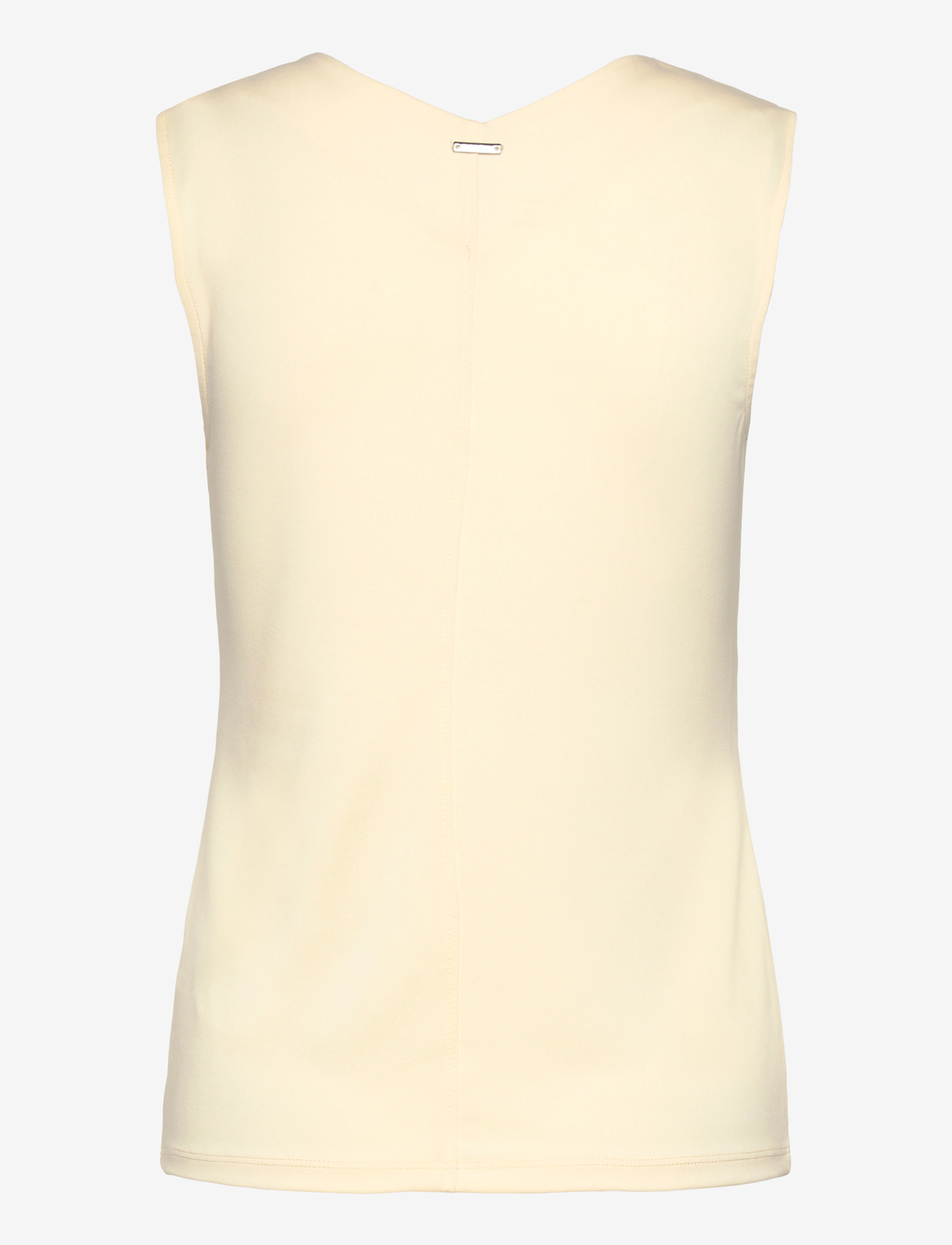 Calvin Klein - SL CREPE JERSEY V NK TOP - Ärmellose tops - vanilla custard - 2