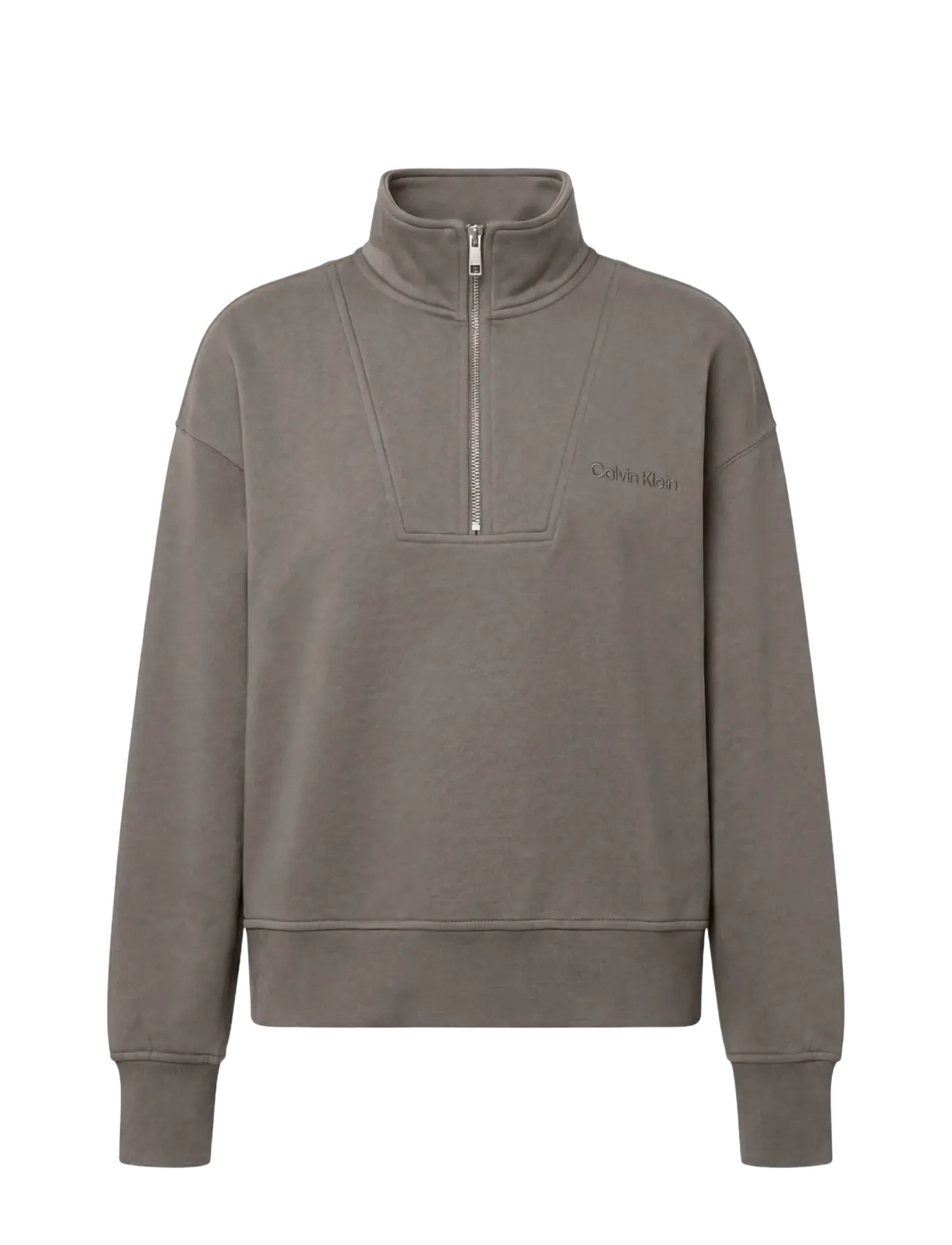 Calvin Klein LS FRENCH TERRY STANDARD LOGO TO - Sweatshirts - IRON / grey