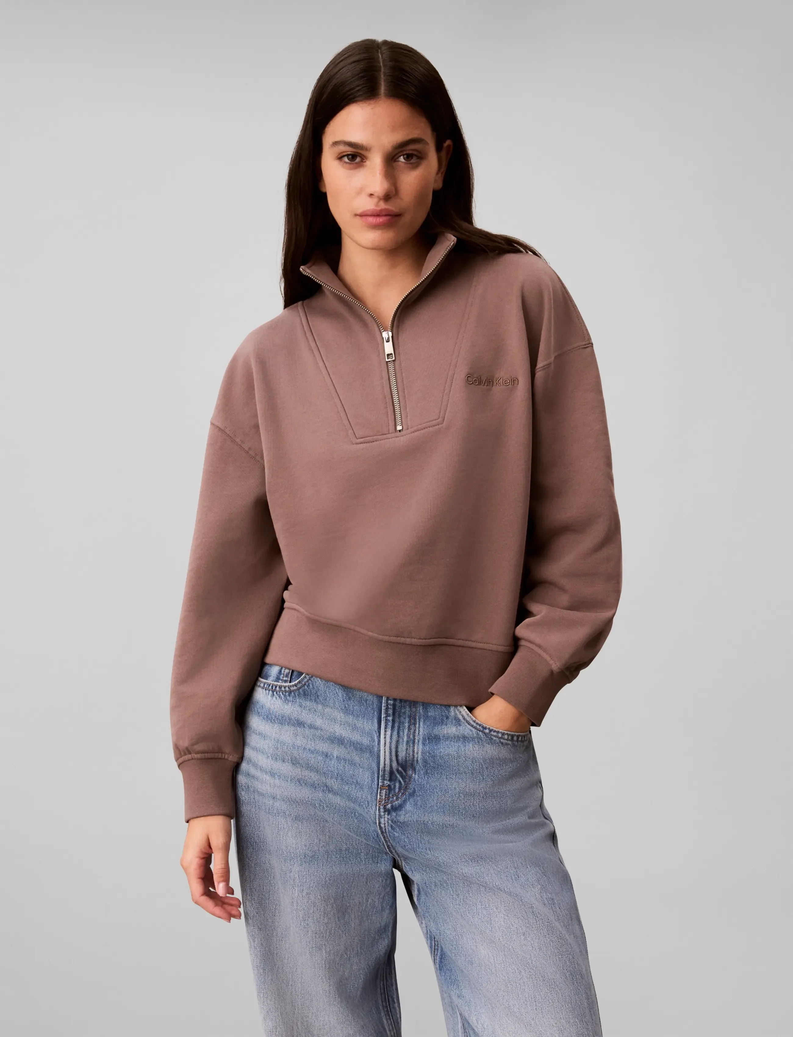 Calvin Klein - LS FRENCH TERRY STANDARD LOGO TO - everyday style - iron - 3