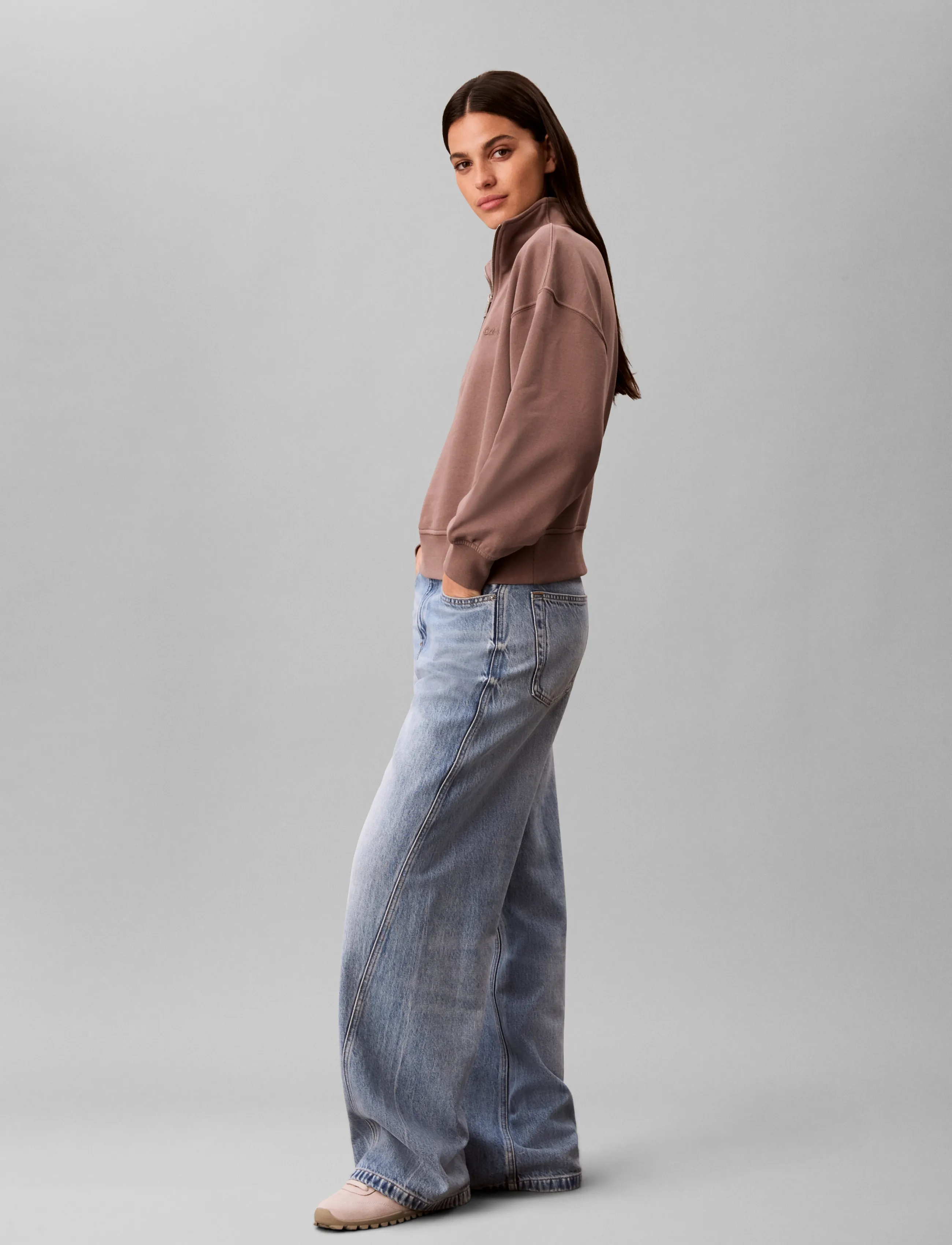 Calvin Klein - LS FRENCH TERRY STANDARD LOGO TO - everyday style - iron - 5