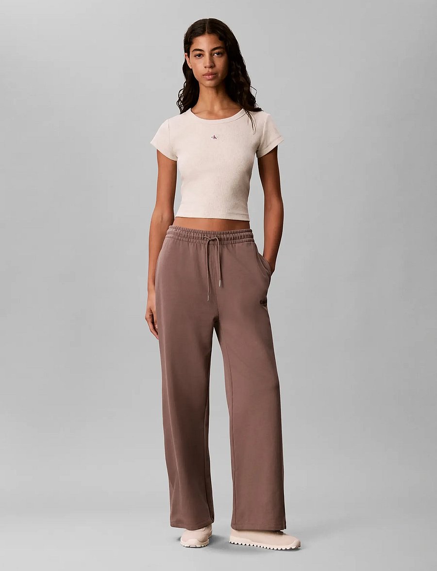 Calvin Klein - FRENCH TERRY STANDARD LOGO BOTTO - sweatpants - iron - 0