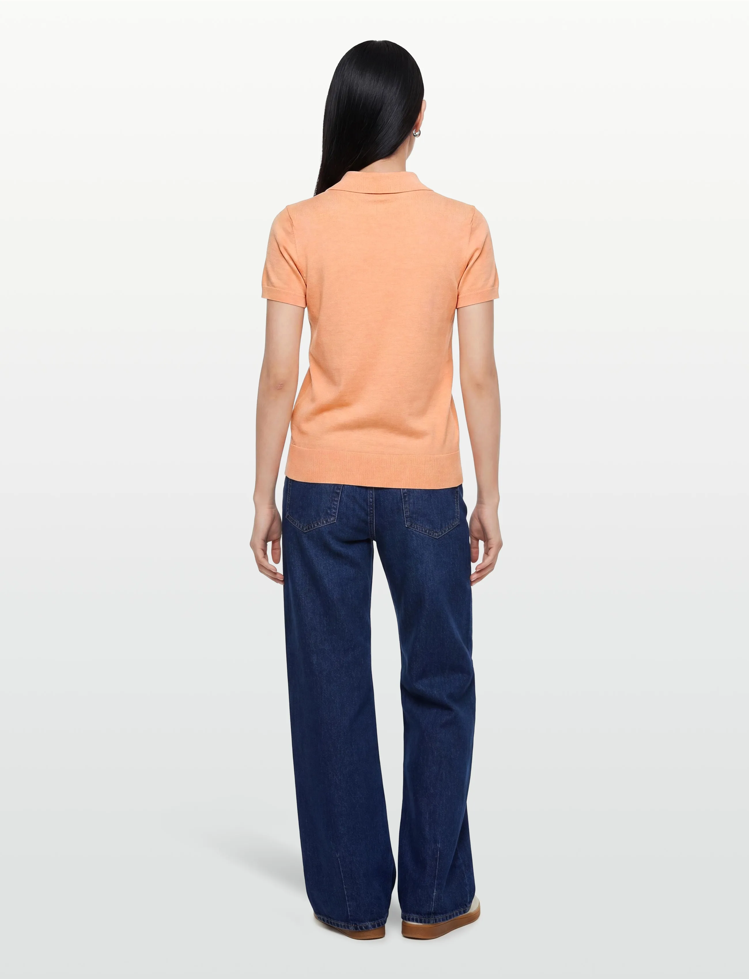 Calvin Klein - FINE GAUGE SS POLO - pikéer - peachy day - 5