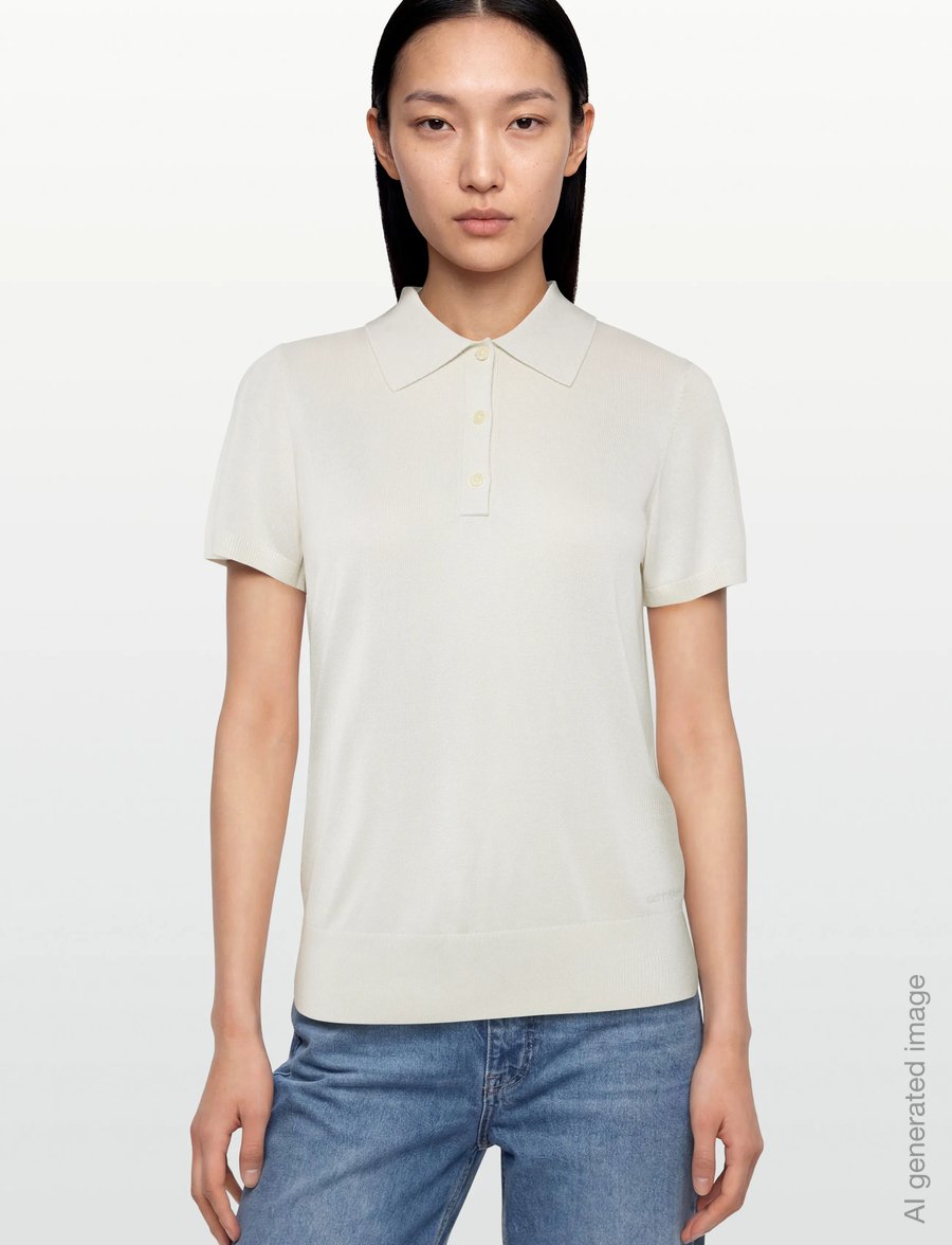 Calvin Klein - FINE GAUGE SS POLO - poloshirts - tofu - 3