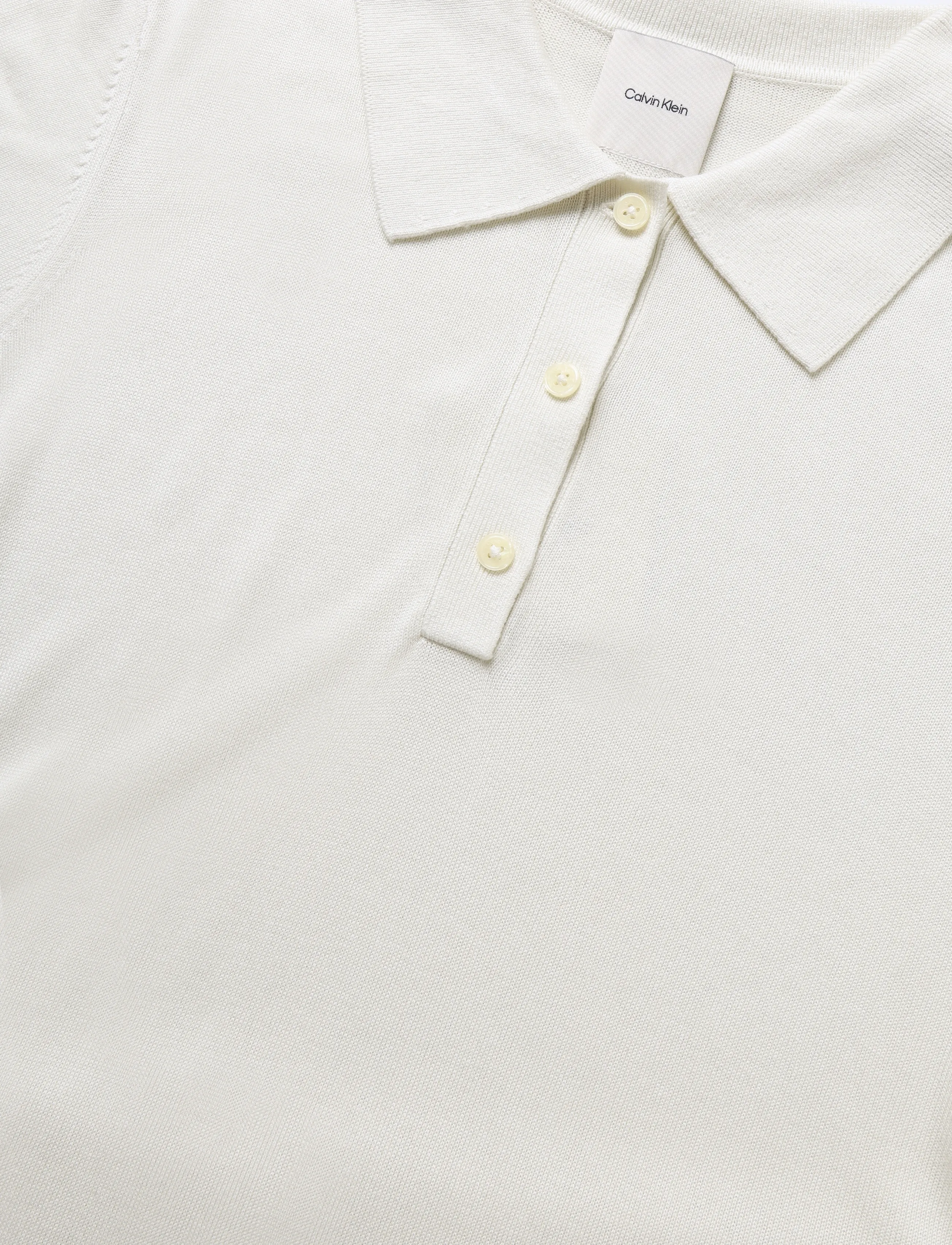Calvin Klein - FINE GAUGE SS POLO - tofu - 2